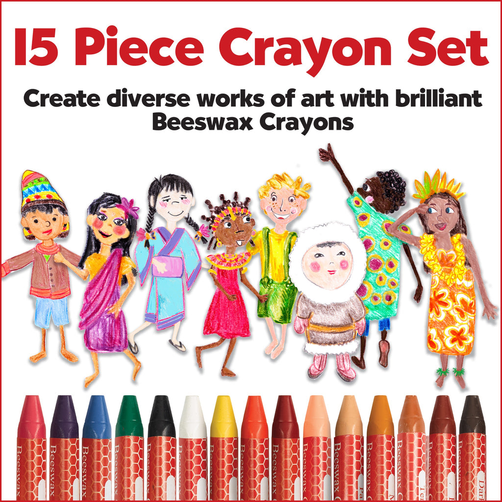 World Colors 15 Beeswax Crayons - #FC14352