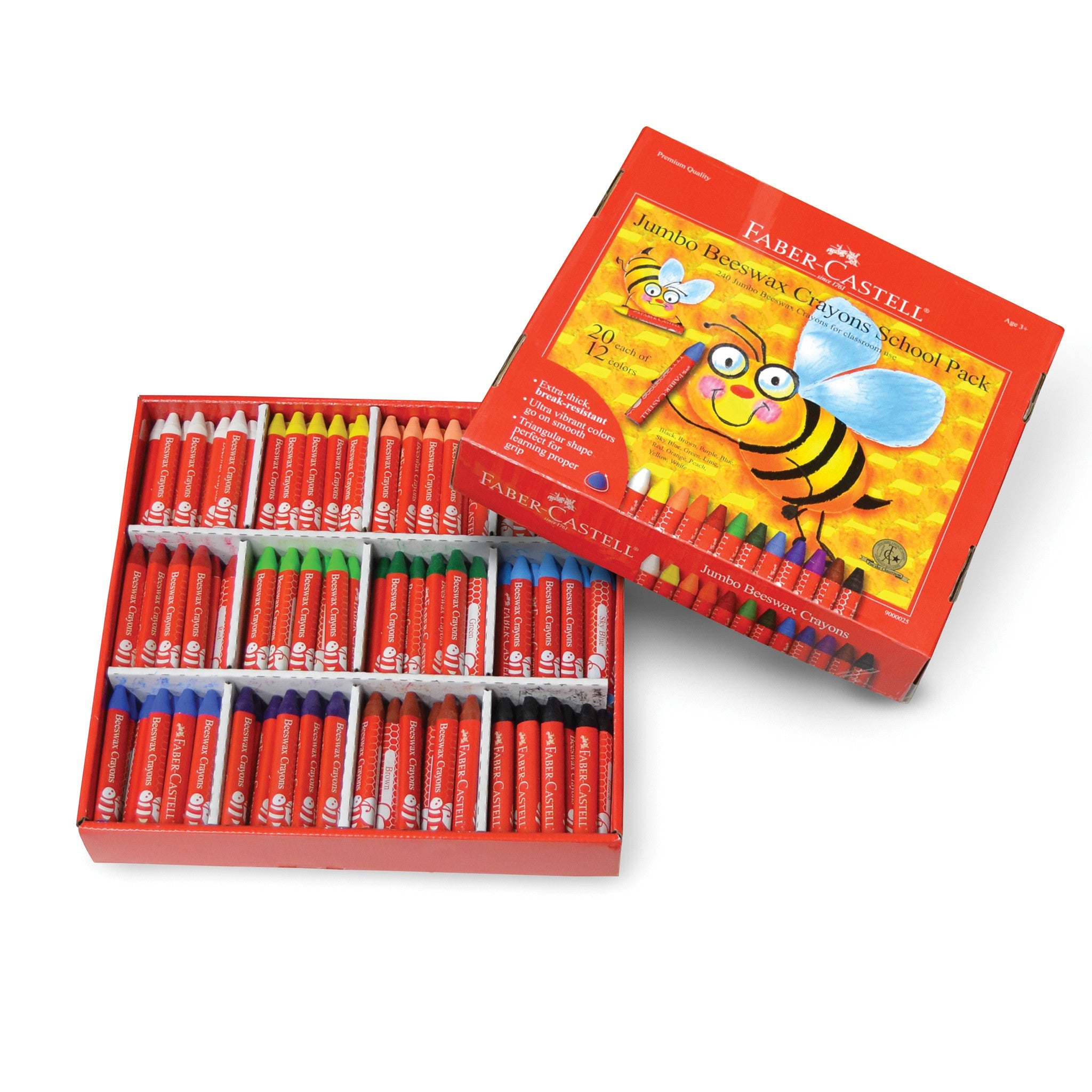 Jumbo Beeswax Crayon School Pack - #FC900025