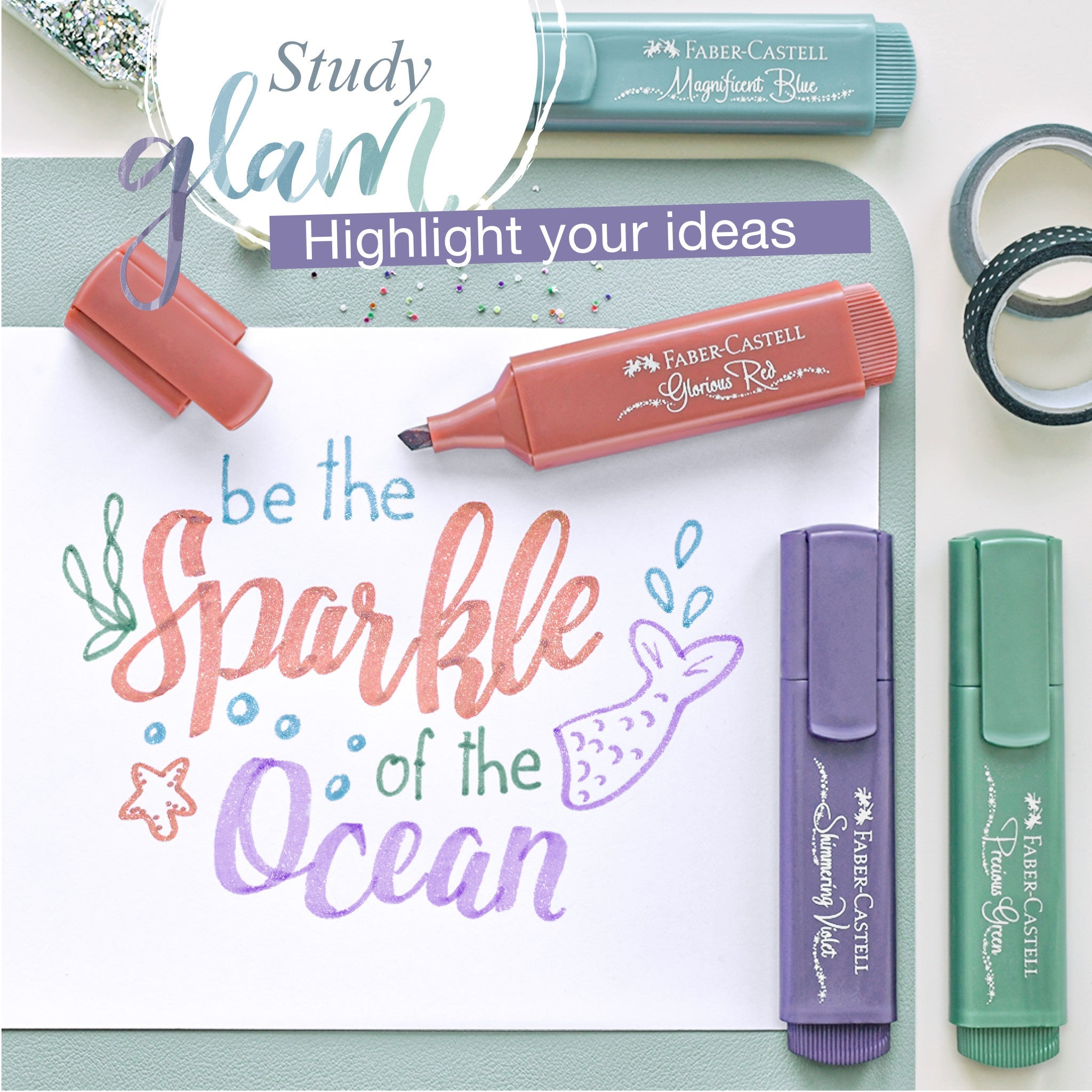 Highlighters, Metallic Colors - Box of 8 - #FC154625