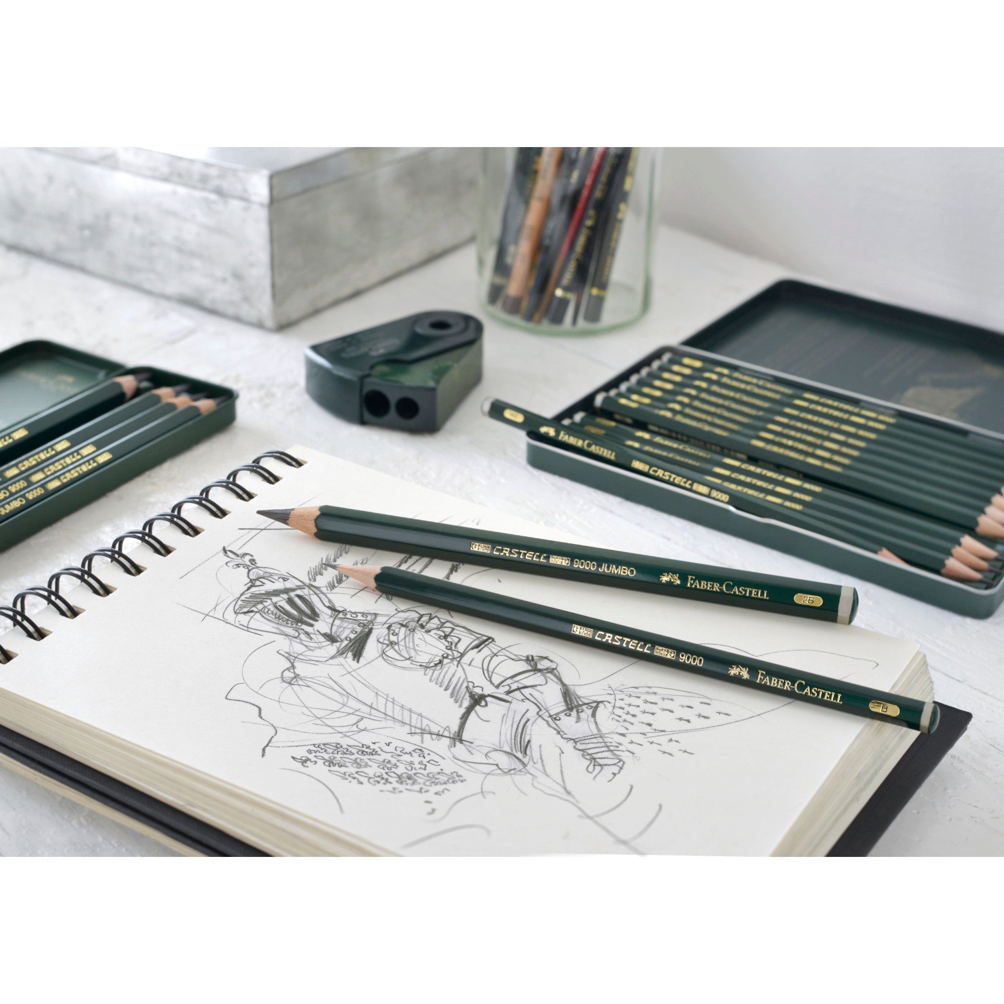 Castell 9000 Graphite Pencils, Art Set - Tin of 12 - #FC119065