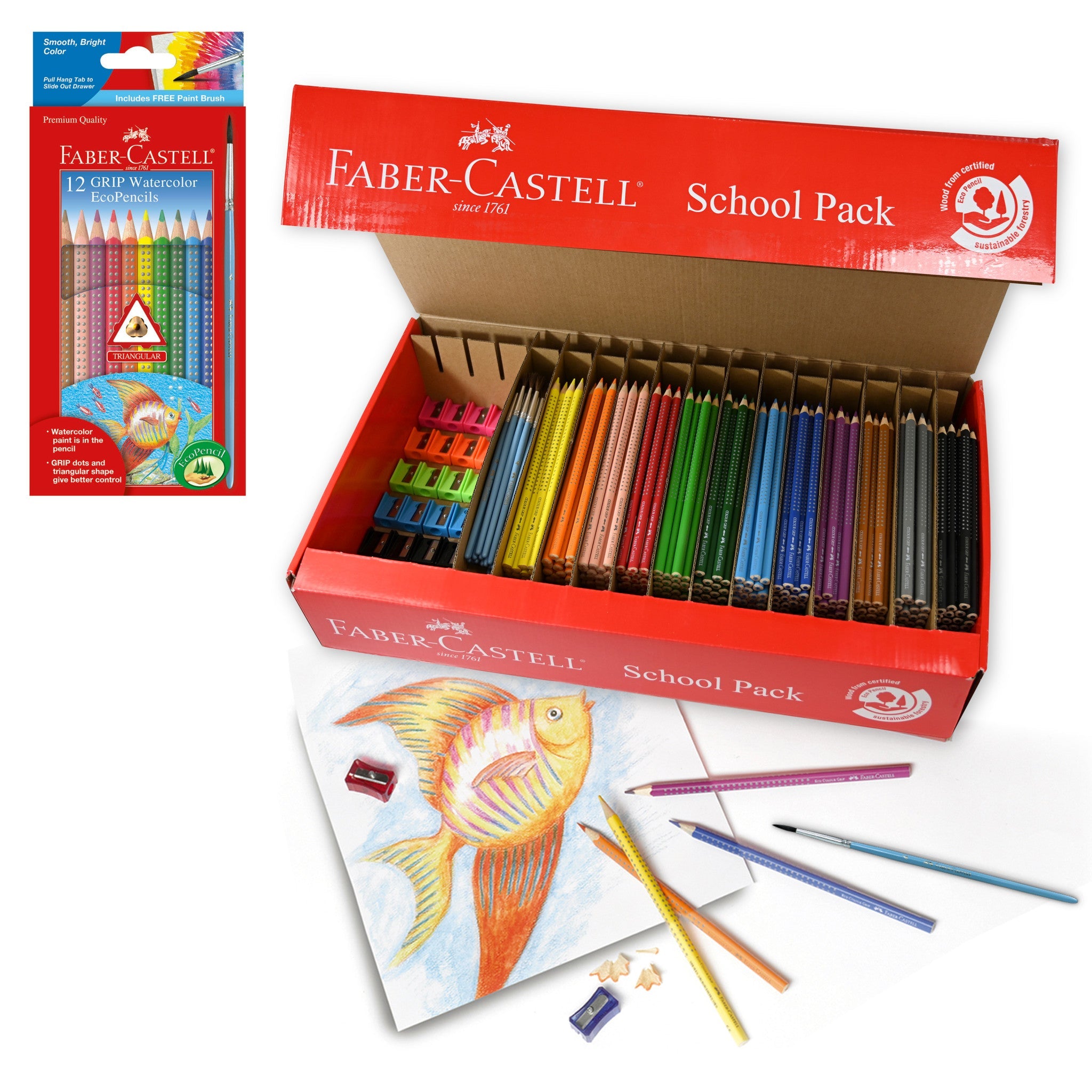 Grip Watercolor EcoPencil School Pack - #FC900009