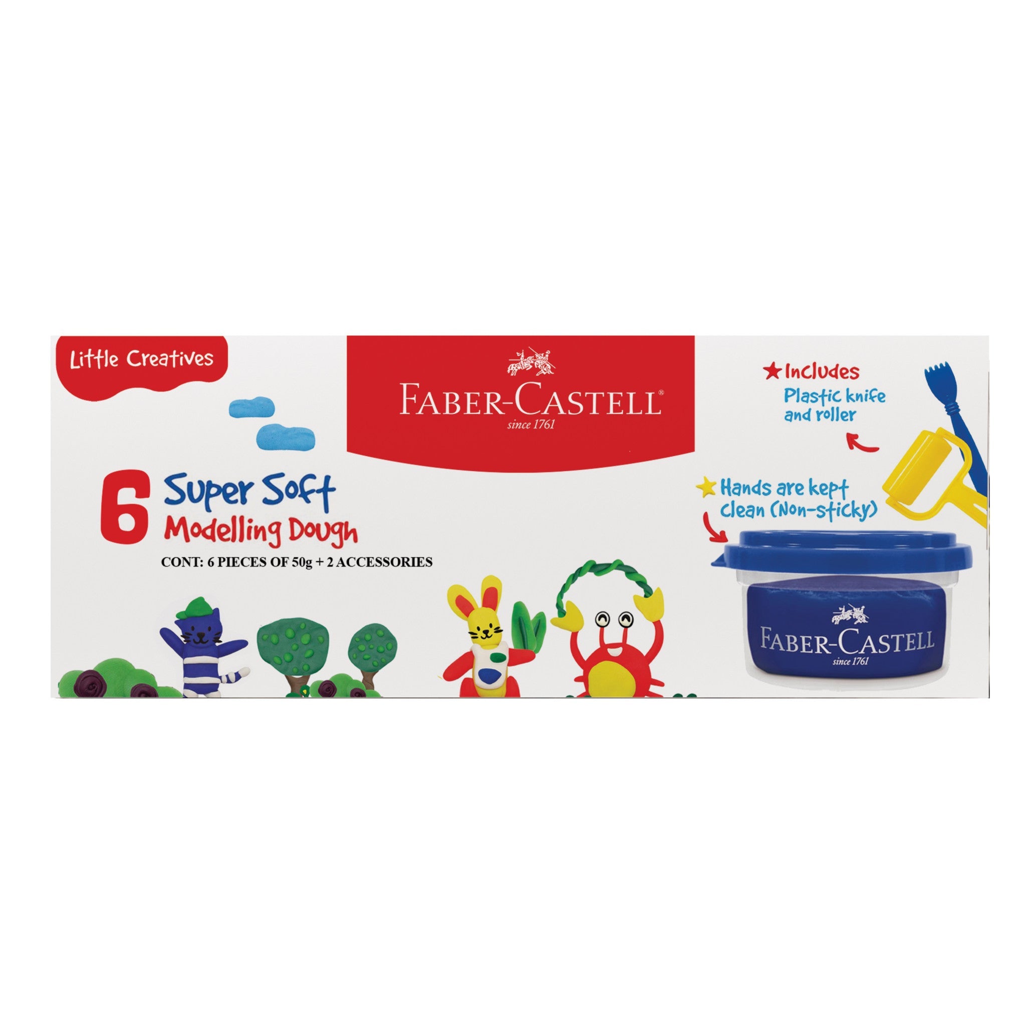 Little Creatives 6 Super Soft Modeling Dough - #FC370816