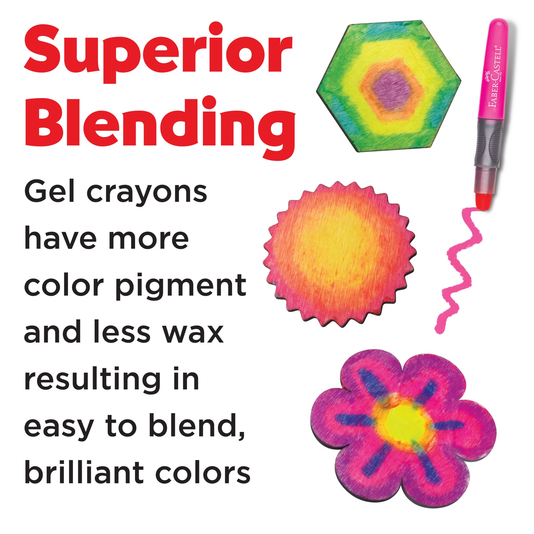 12 Gel Crayons in Storage Case - #FC14592