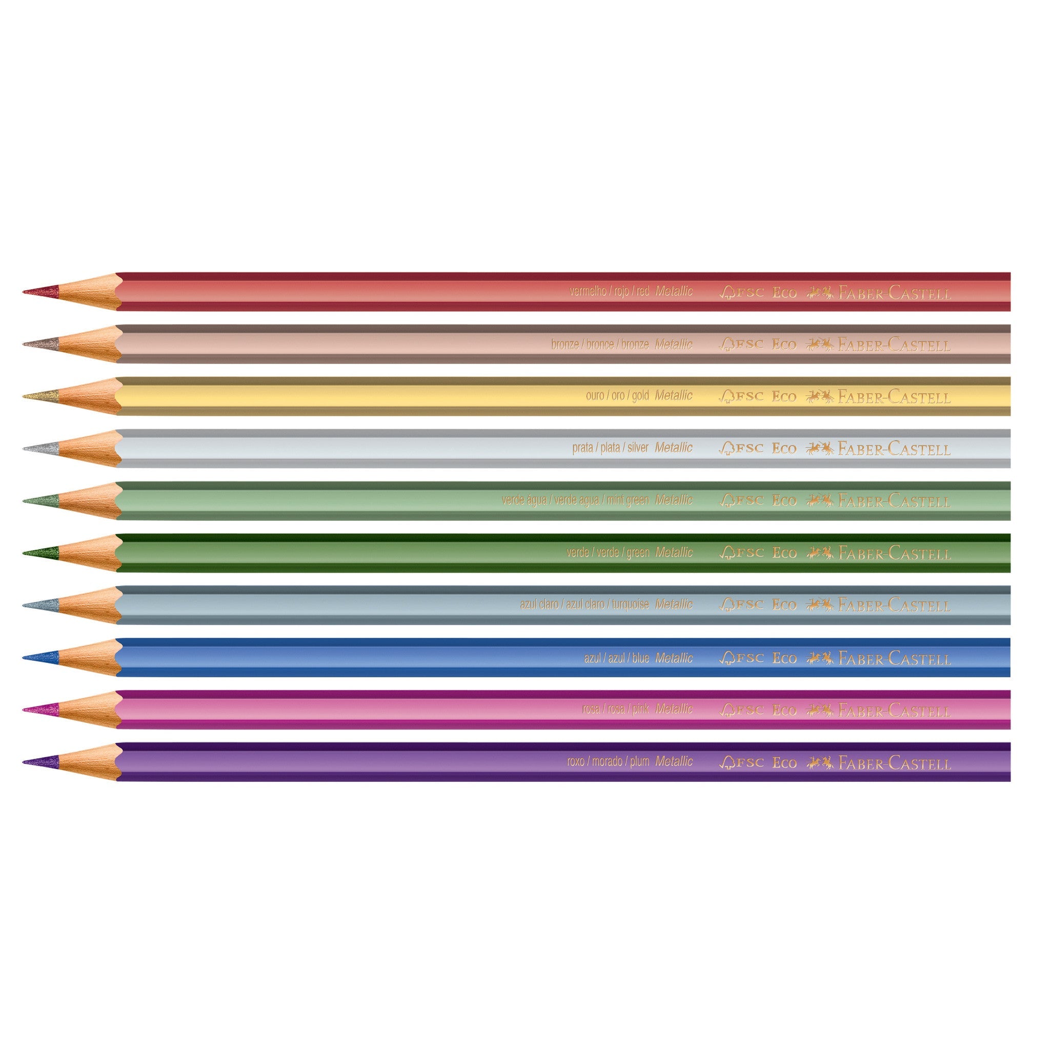 10 Metallic Colored EcoPencils - #FC120410GE