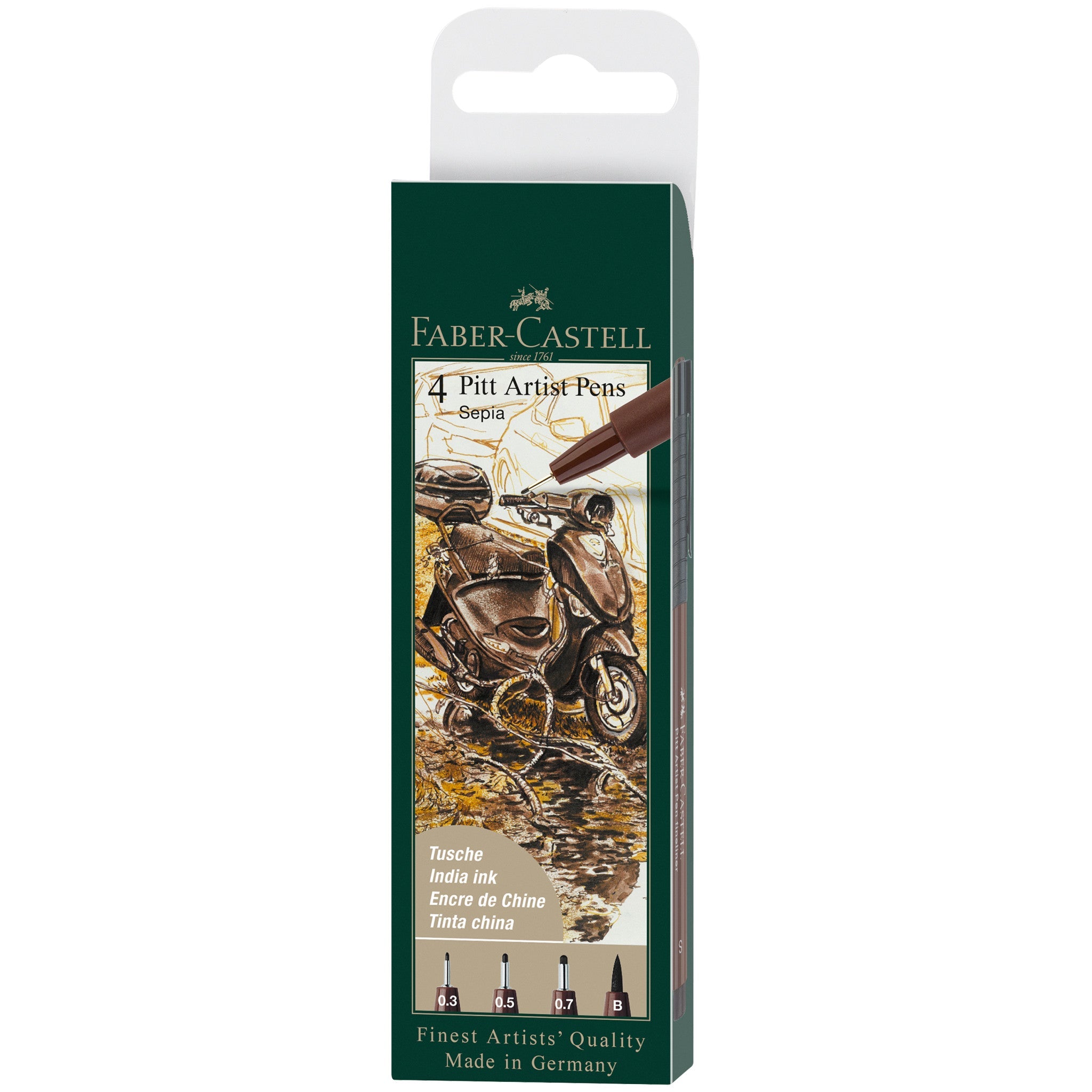 Pitt Artist Pen, #175 Dark Sepia (S, F, M, B) - #FC167101