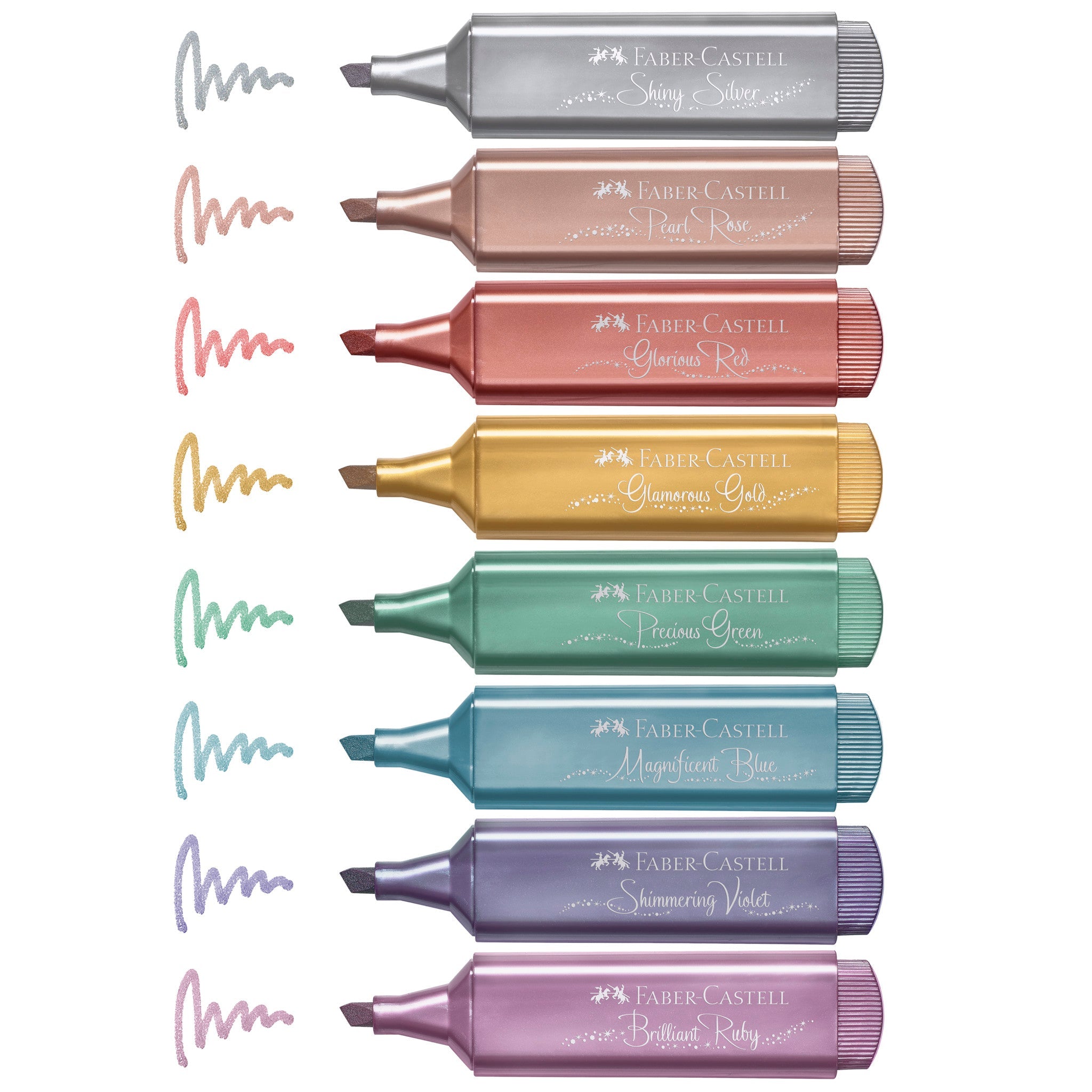 Highlighters, Metallic Colors - Box of 8 - #FC254678