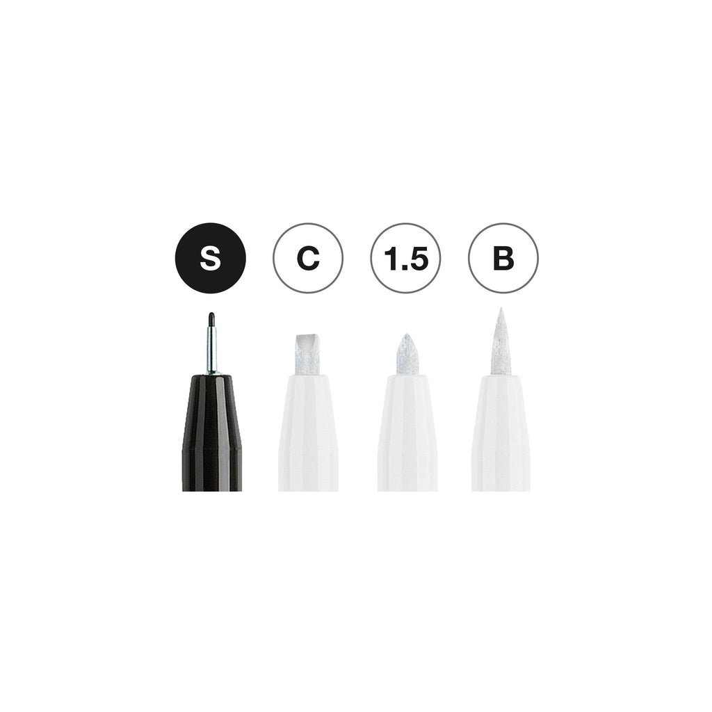 Pitt Artist Pen, Black & White - Wallet of 4 - #FC167151