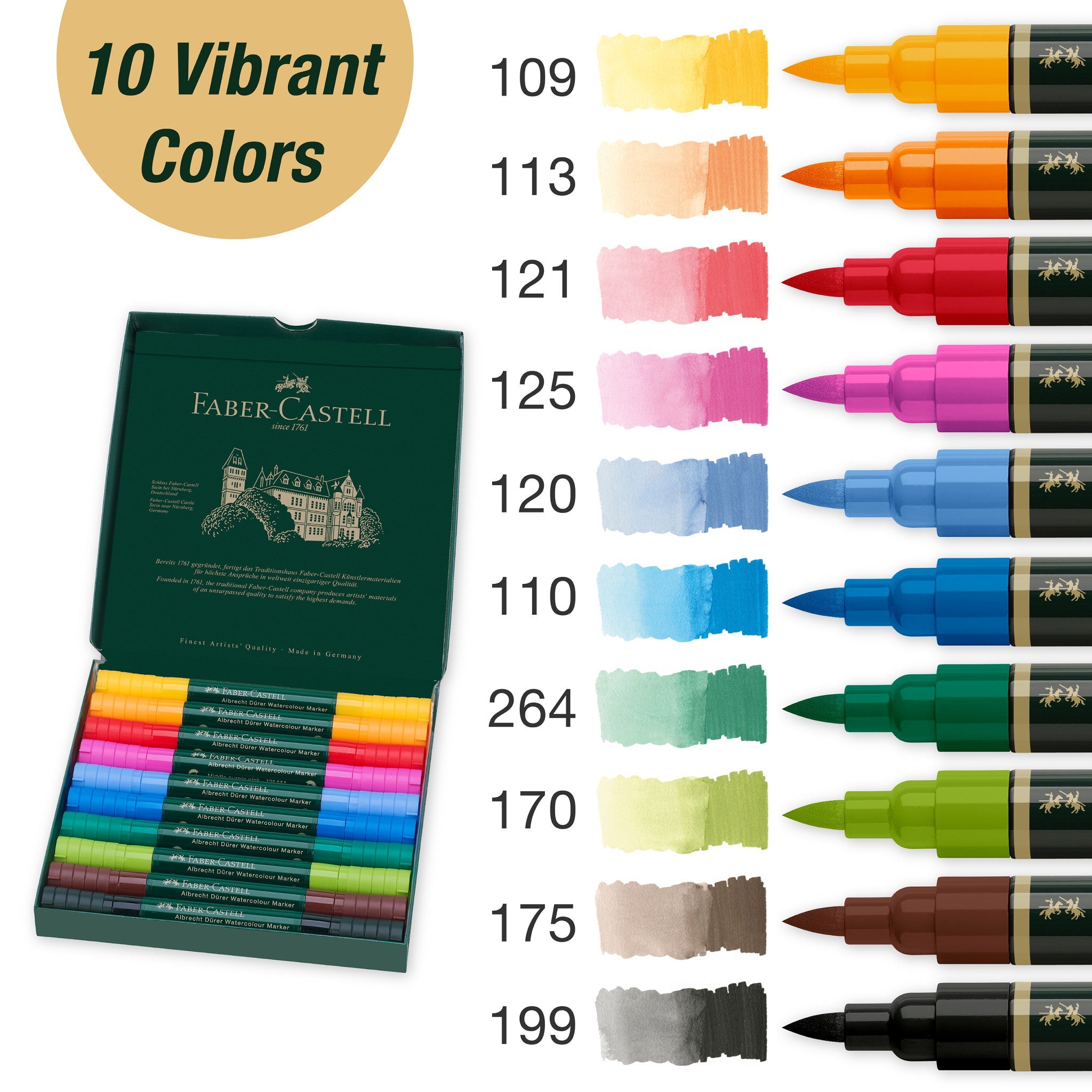 Albrecht Dürer Watercolor Markers, Wallet of 10 - #FC160310