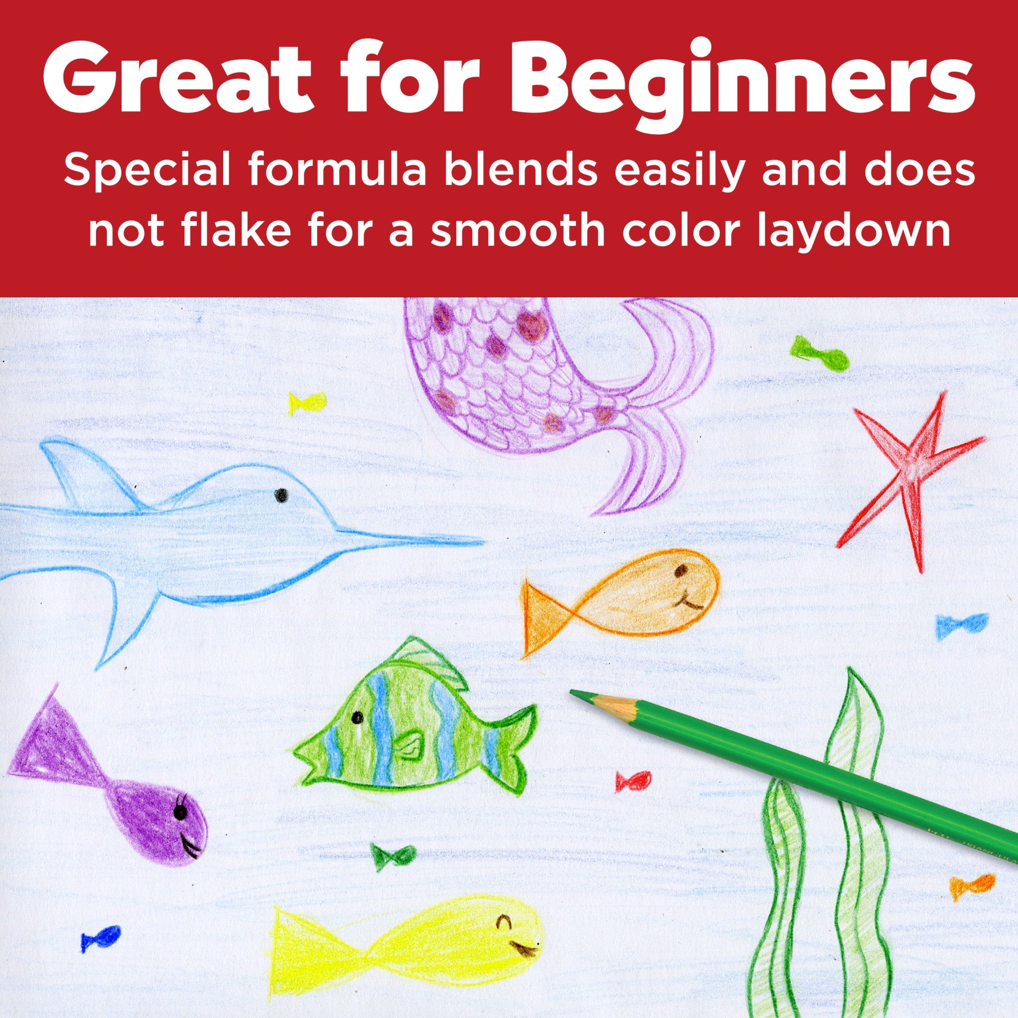 12 Triangular Colored EcoPencils - #FC9120512