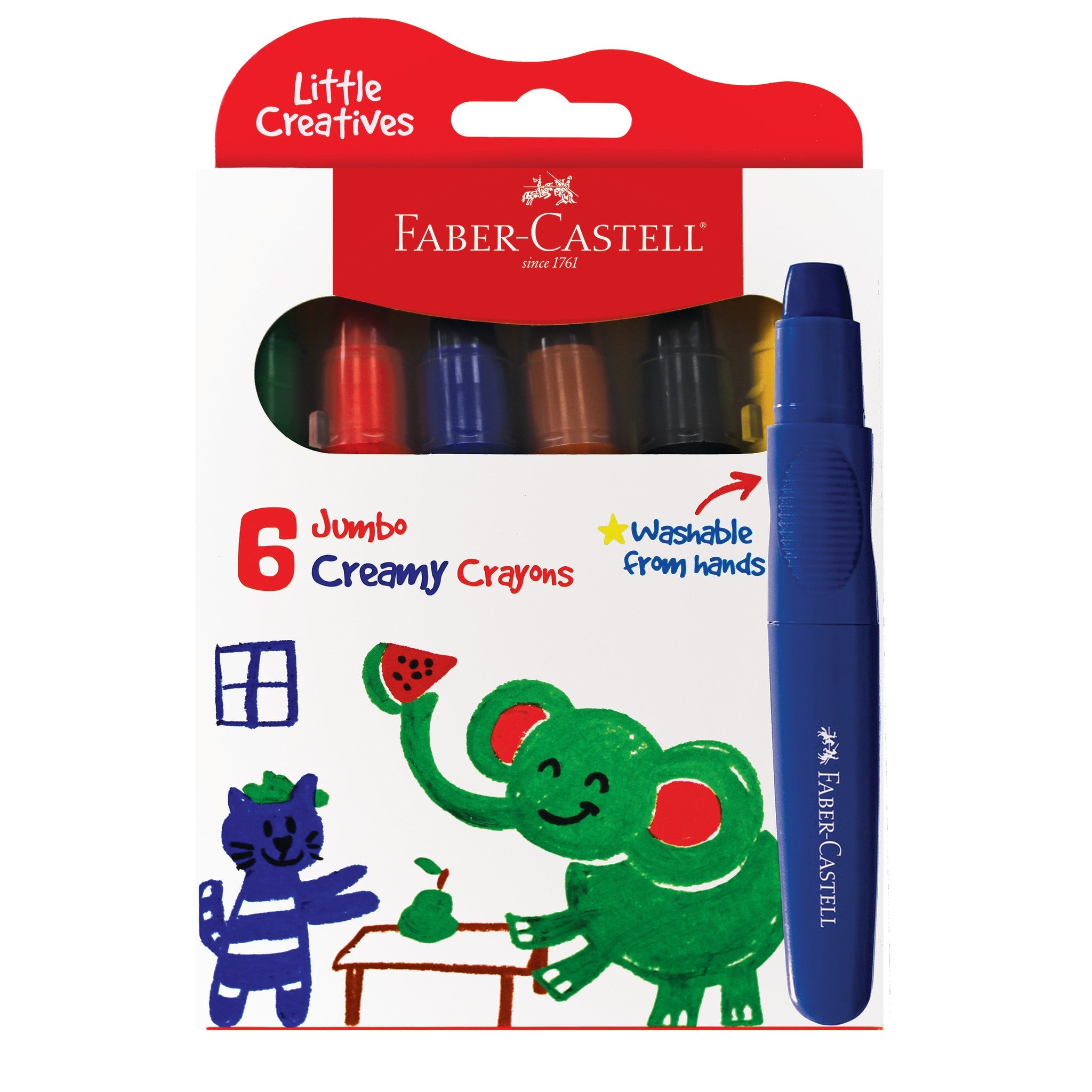 Little Creatives 6 Jumbo Creamy Crayons - #FC224010
