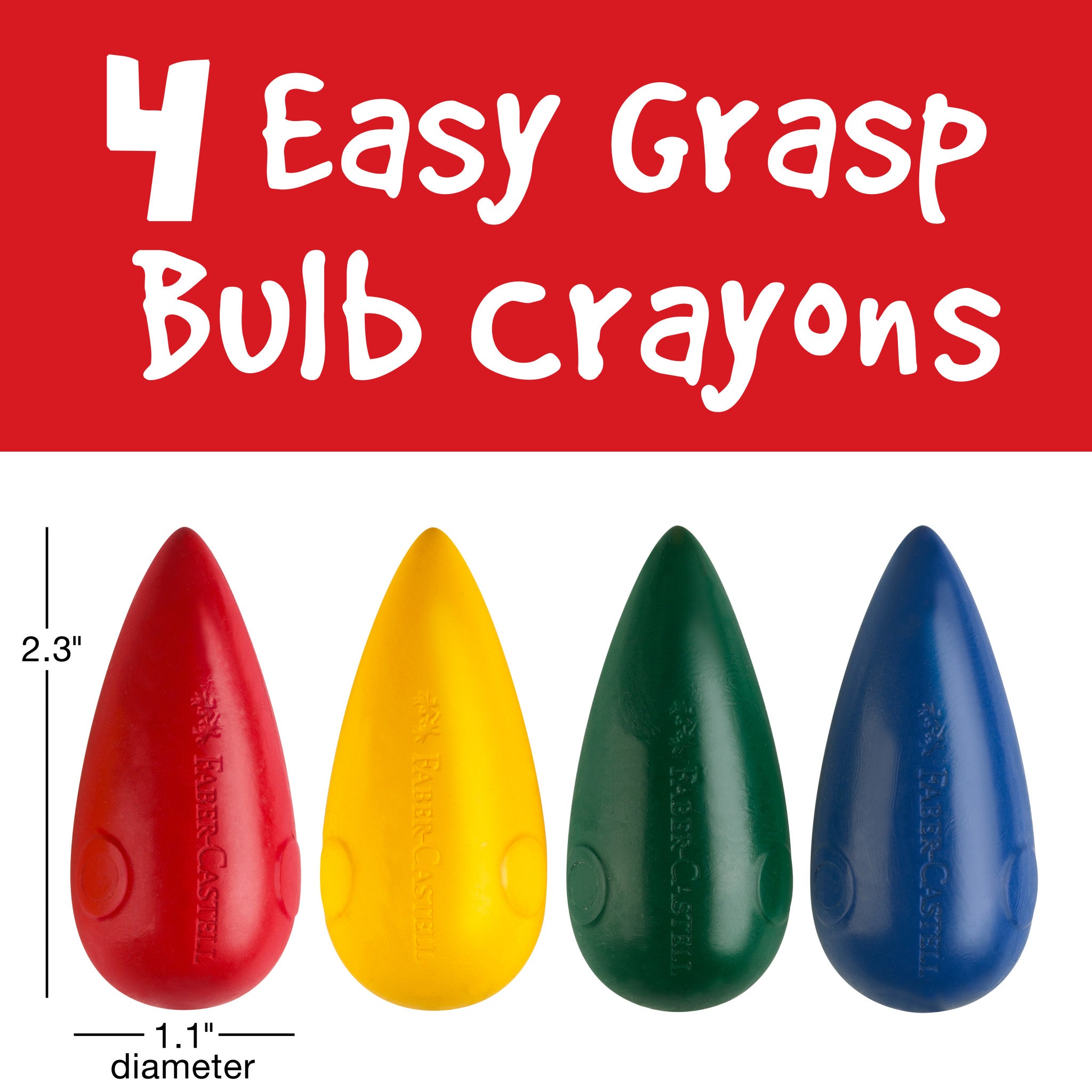 Little Creatives 4 Easy Grasp Bulb Crayons - #FC122604