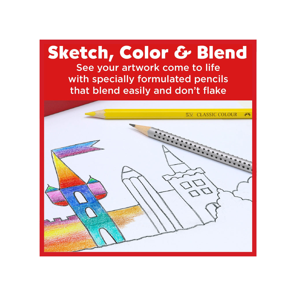 48 Classic Color Pencils & Accessories - Gift Set - #FC115888