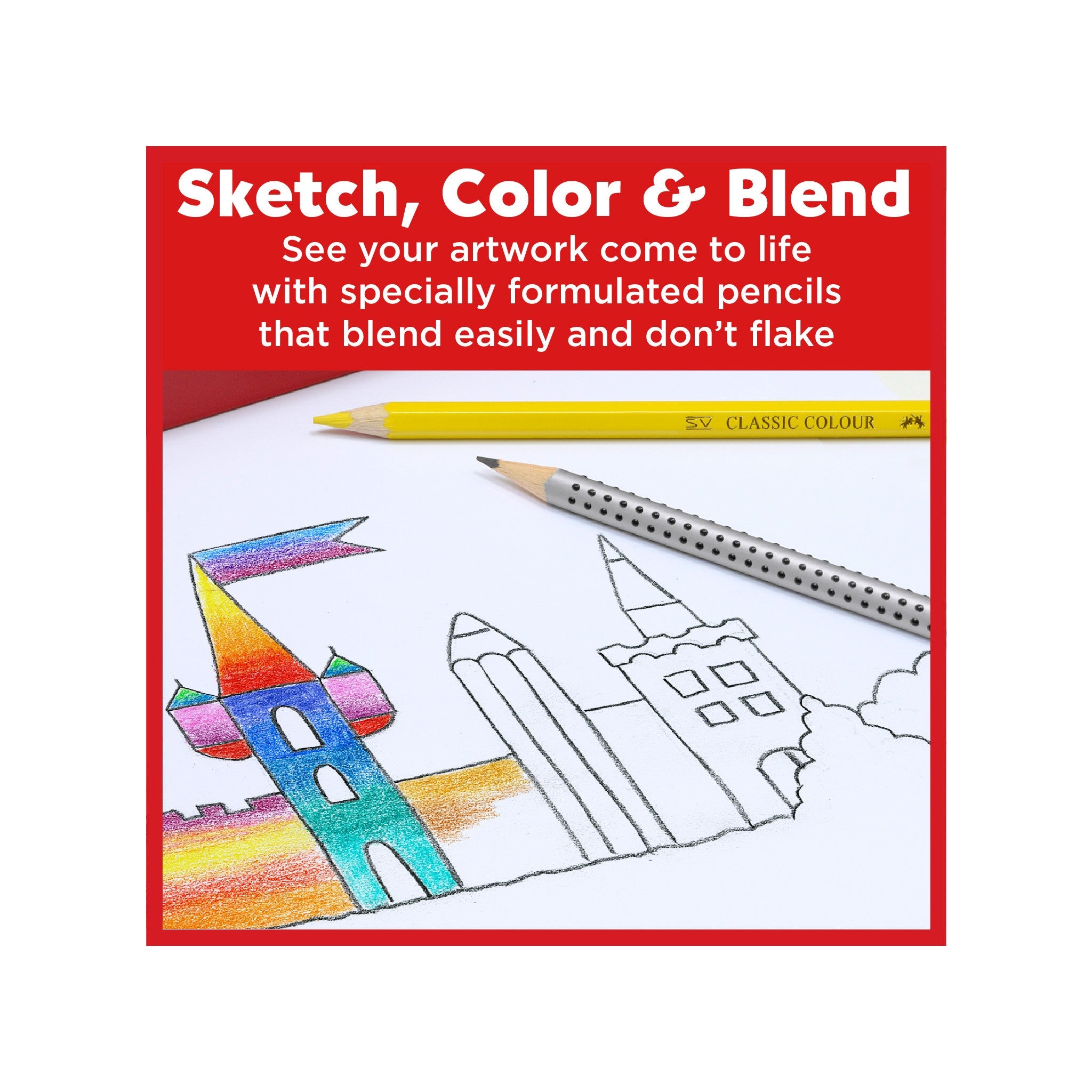 48 Classic Color Pencils & Accessories - Gift Set - #FC115888