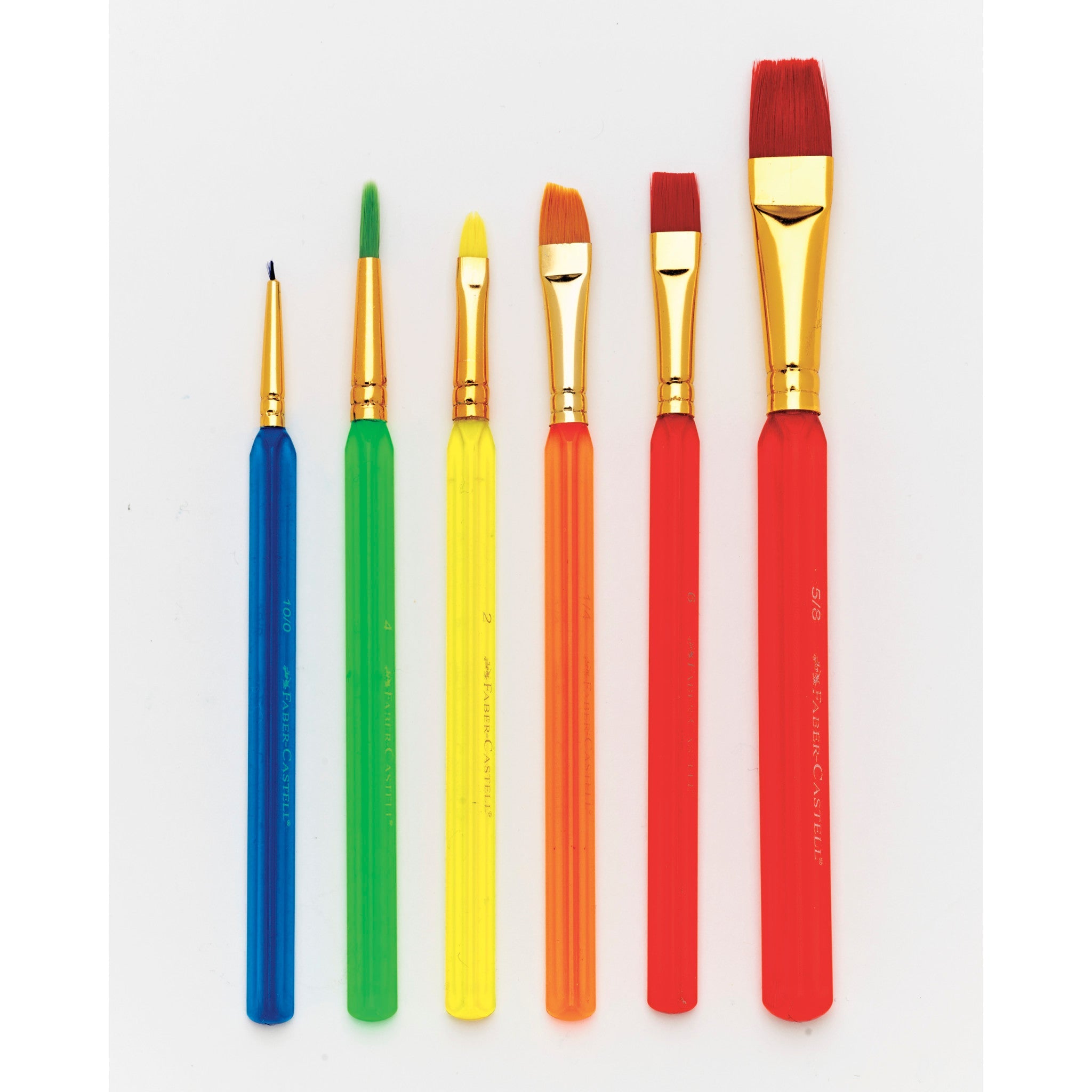 Triangular Paintbrushes, Assorted Sizes - Set of 6 - #FC14532