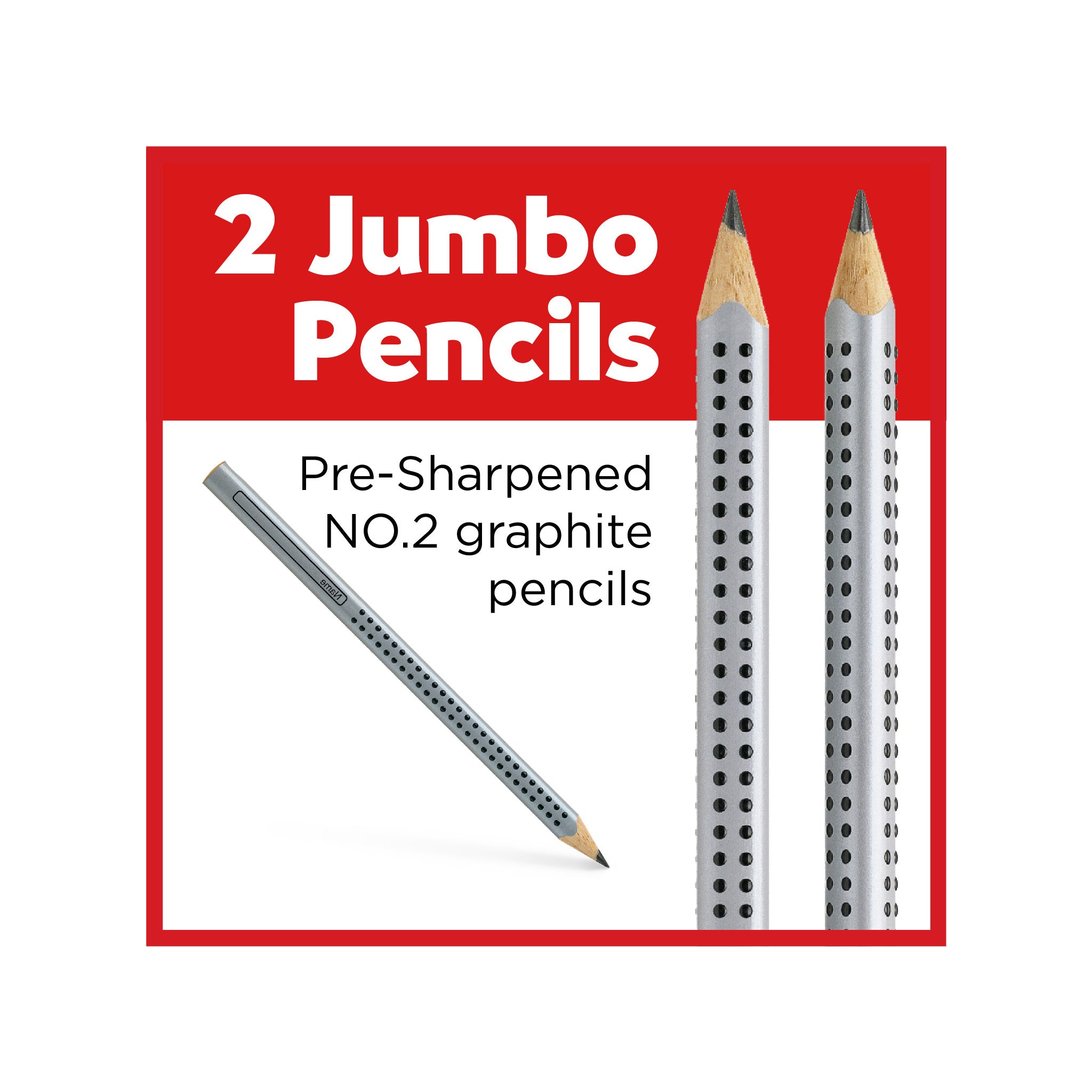 2 Jumbo Grip Graphite EcoPencils (B) - #FC111997