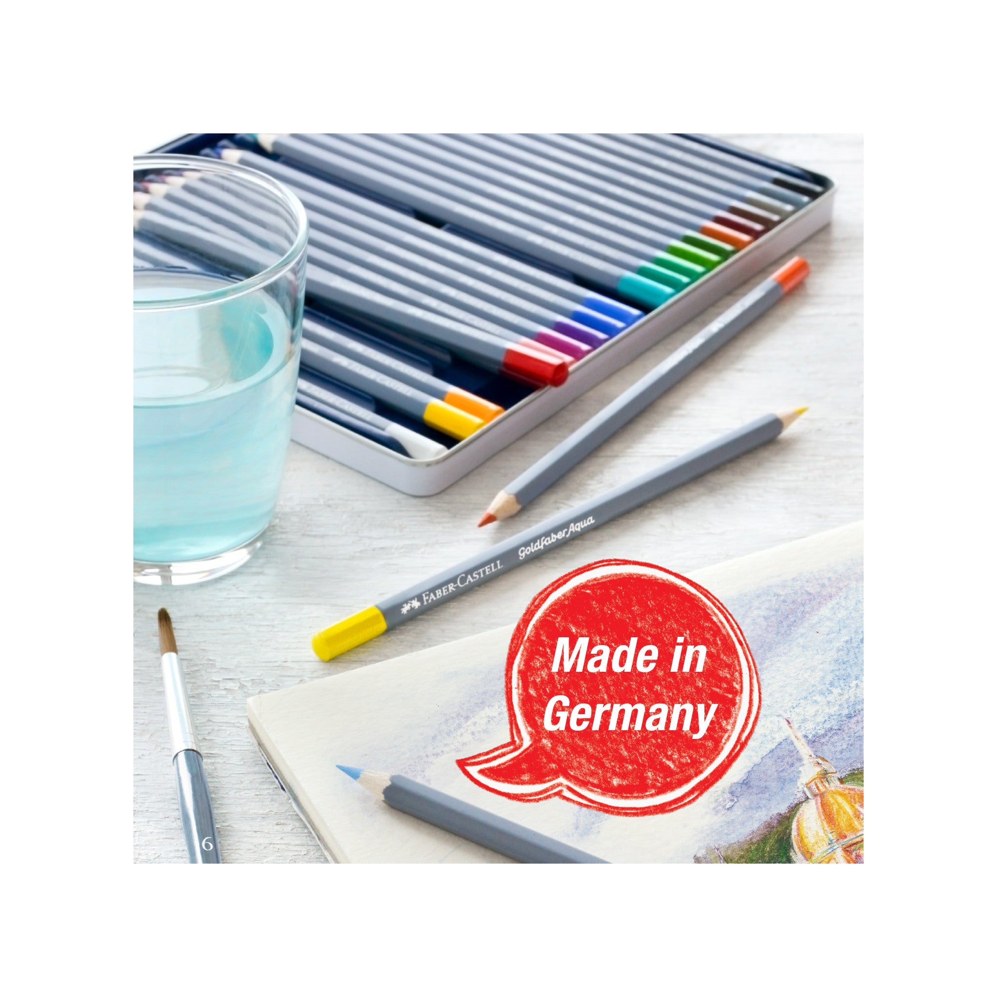 Goldfaber Aqua Watercolor Pencils, Tin of 36 - #FC114636