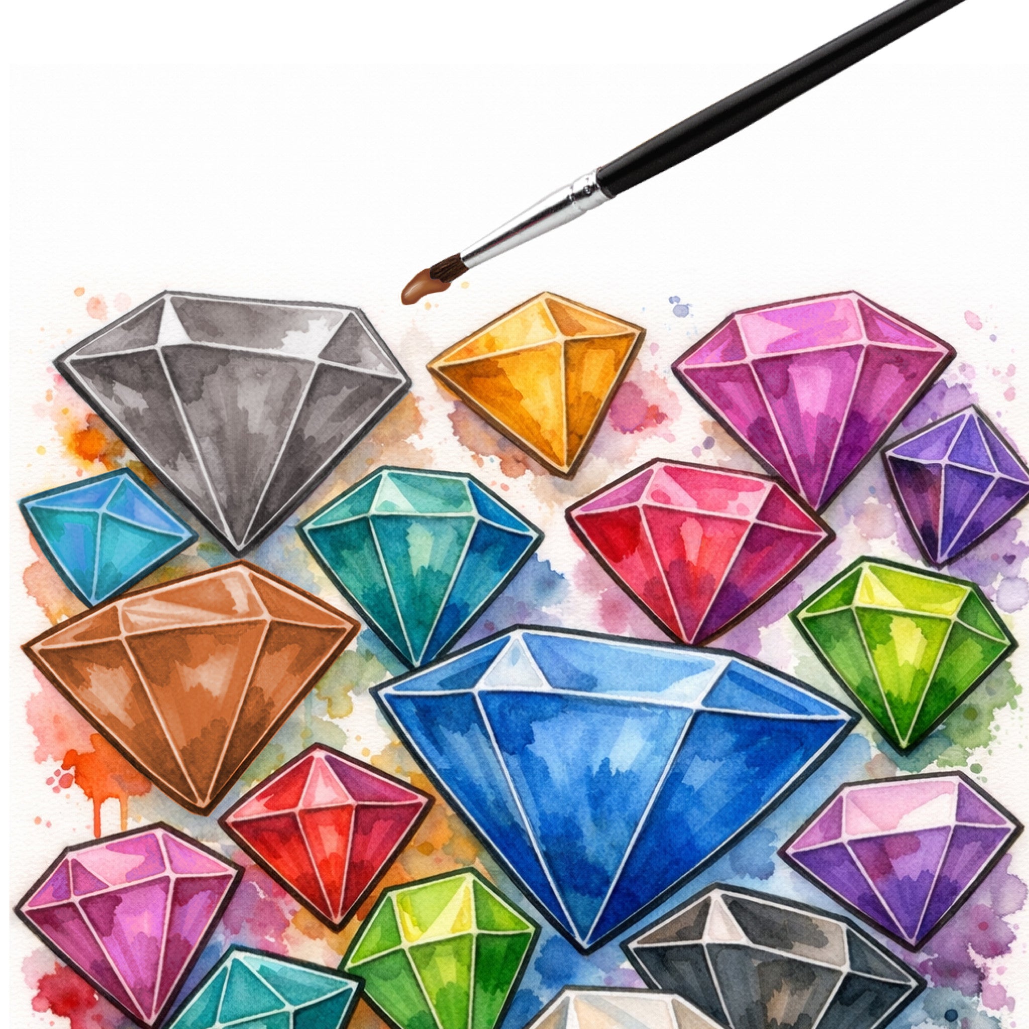 Black Edition Watercolor Palette - Metallics - #FC14658T