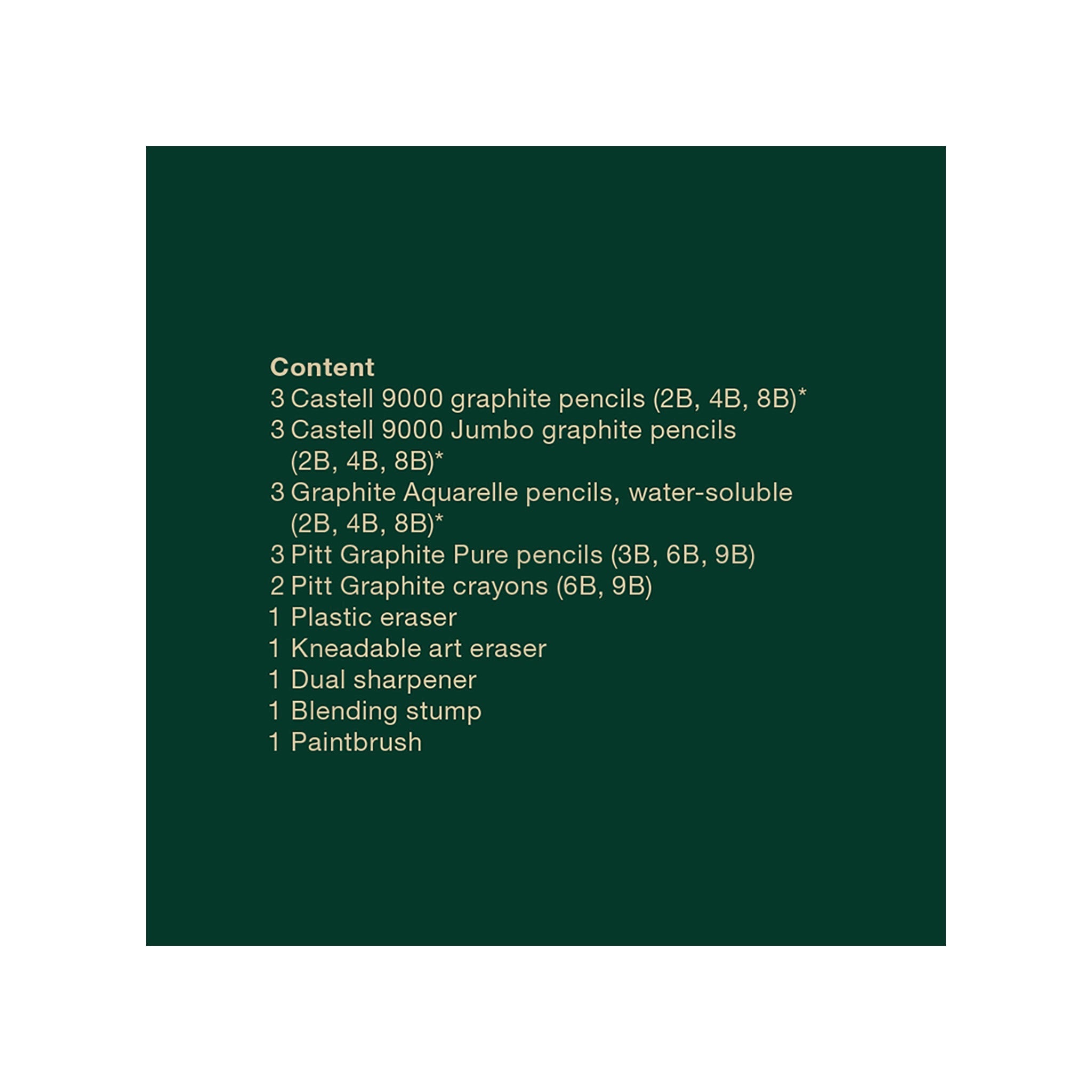 Pitt Graphite Set, Tin of 19 - #FC112973