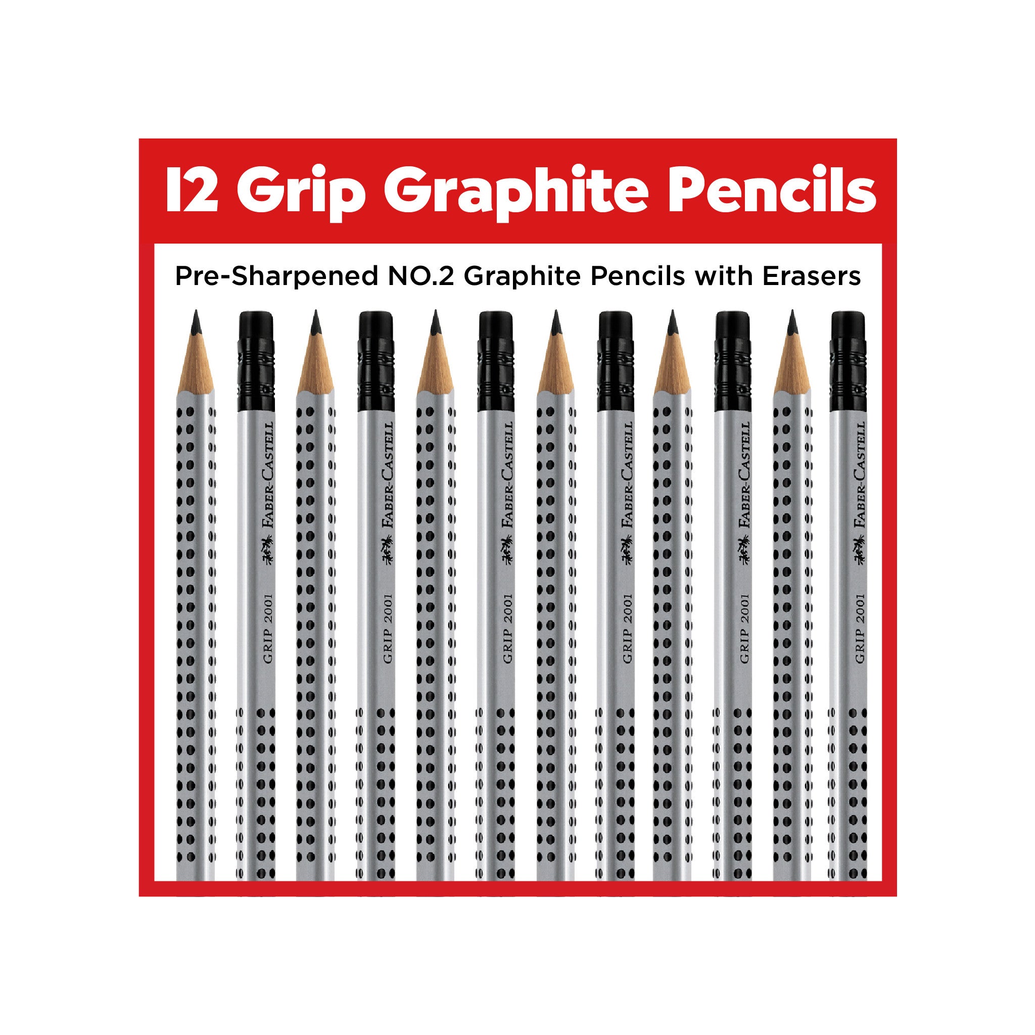 Grip Writing EcoPencil with Eraser (HB)  - #FC117200
