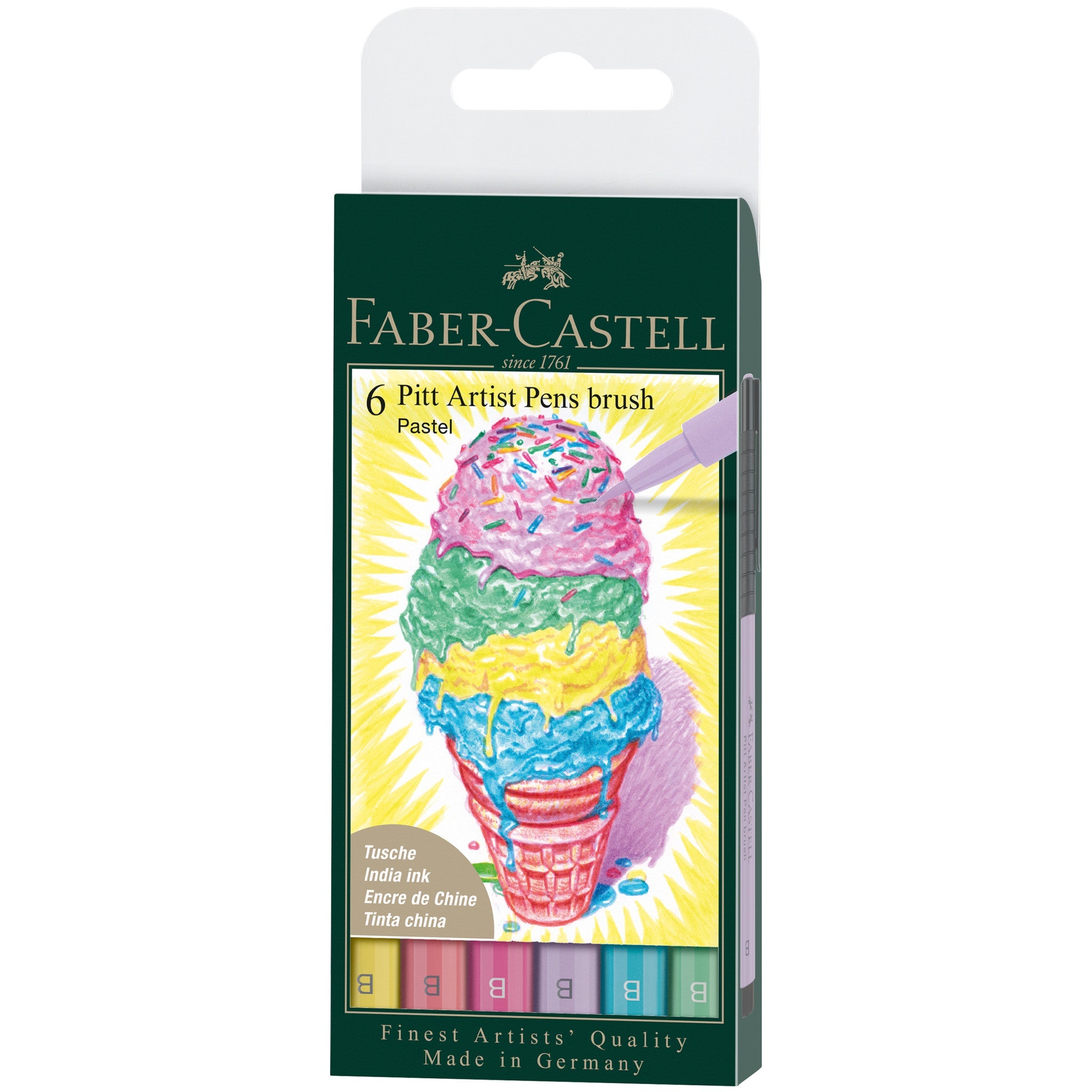 Pitt Artist Pen, Brush - Pastel Wallet of 6 - #FC167163