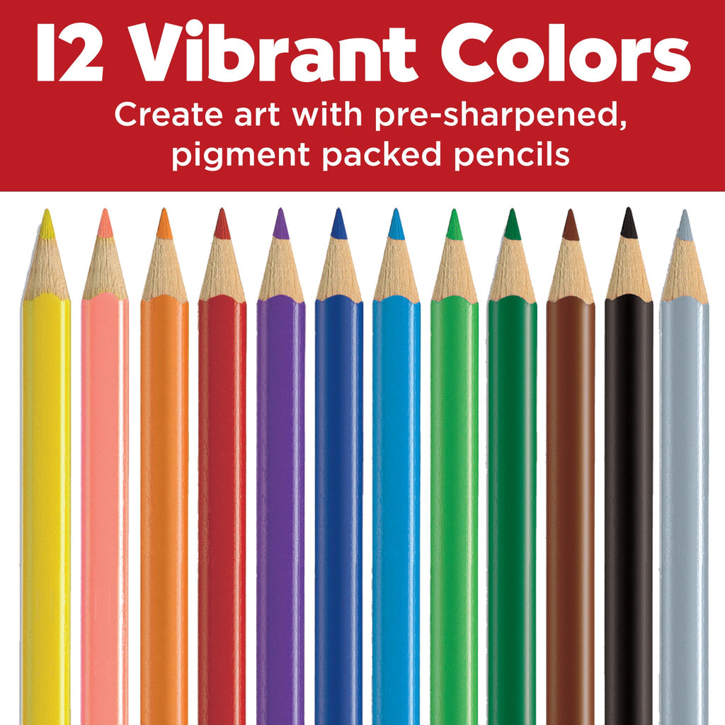 12 Triangular Colored EcoPencils - #FC9120512