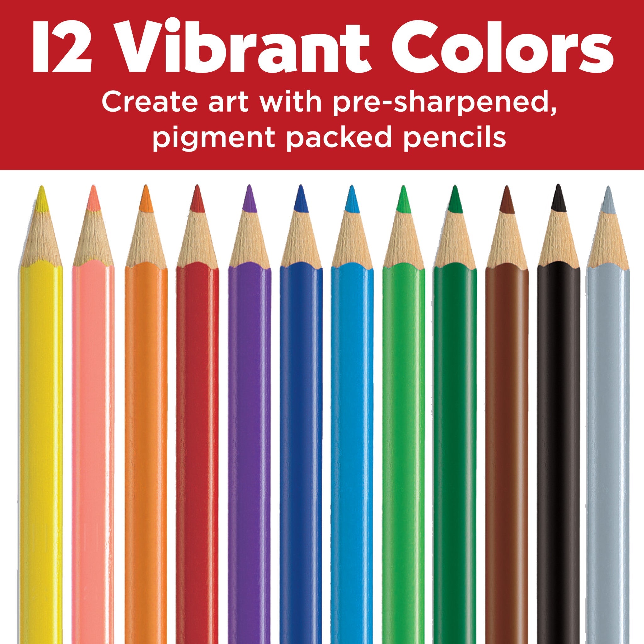 12 Triangular Colored EcoPencils - #FC9120512