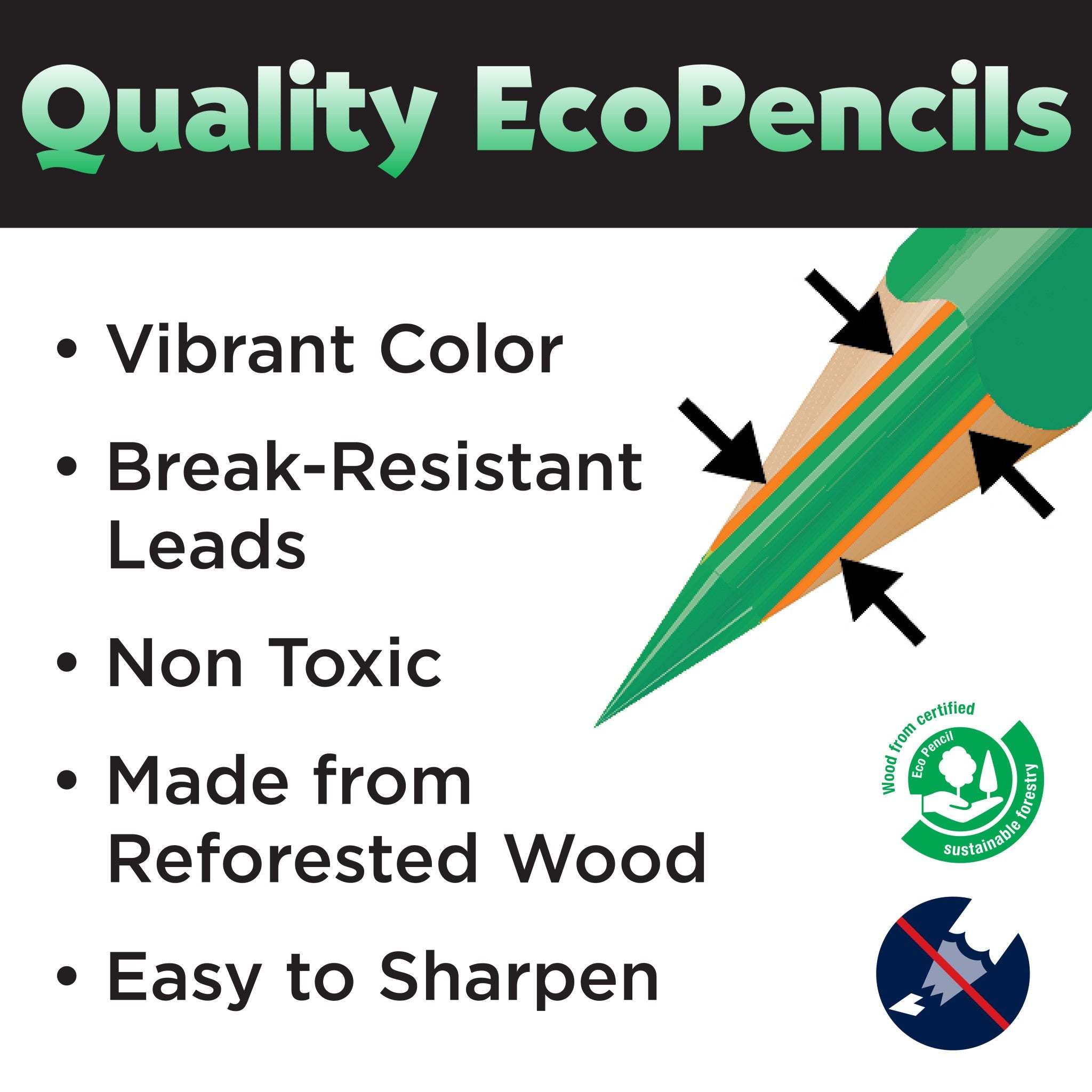 Metallic Colored EcoPencils School Pack - #FC900029