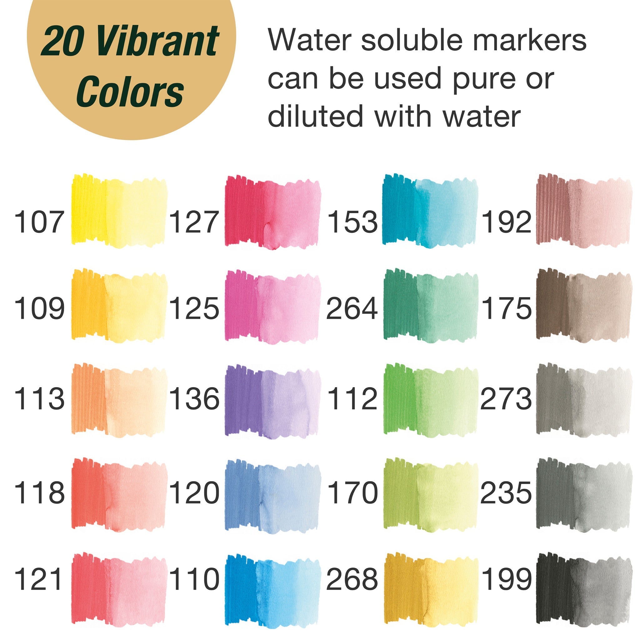 Albrecht Dürer Watercolor Markers, Wallet of 20 - #FC160320