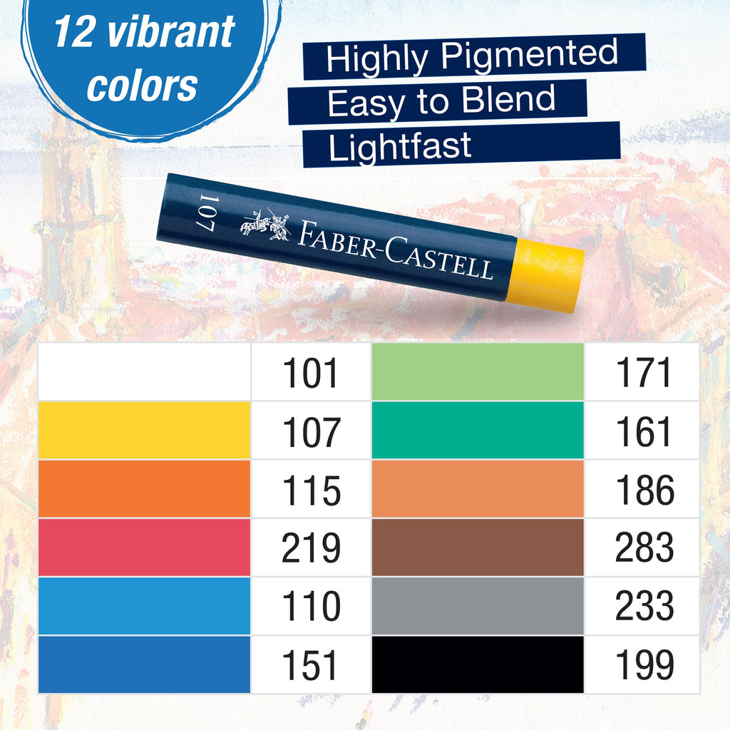 Oil Pastels, Set of 12 - #FC127012