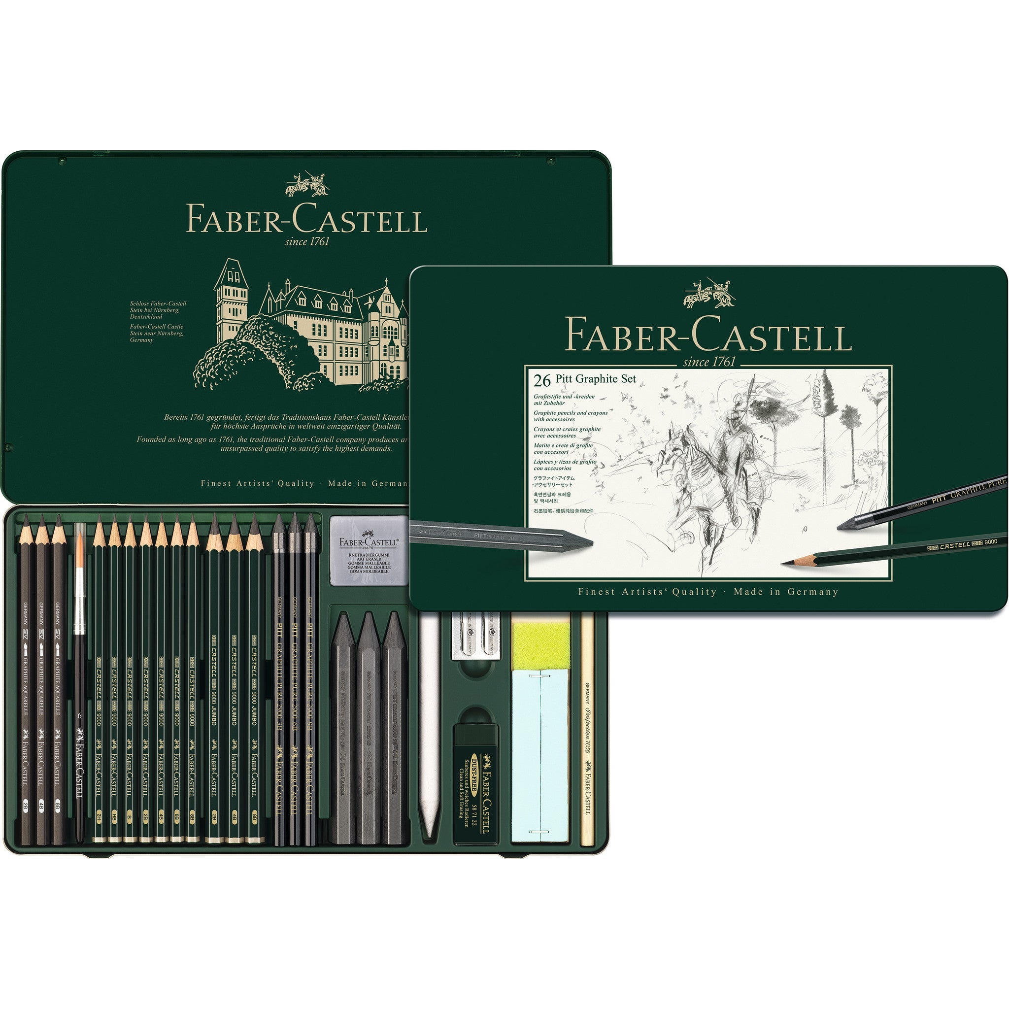 Pitt Graphite Set, Tin of 26 - #FC112974