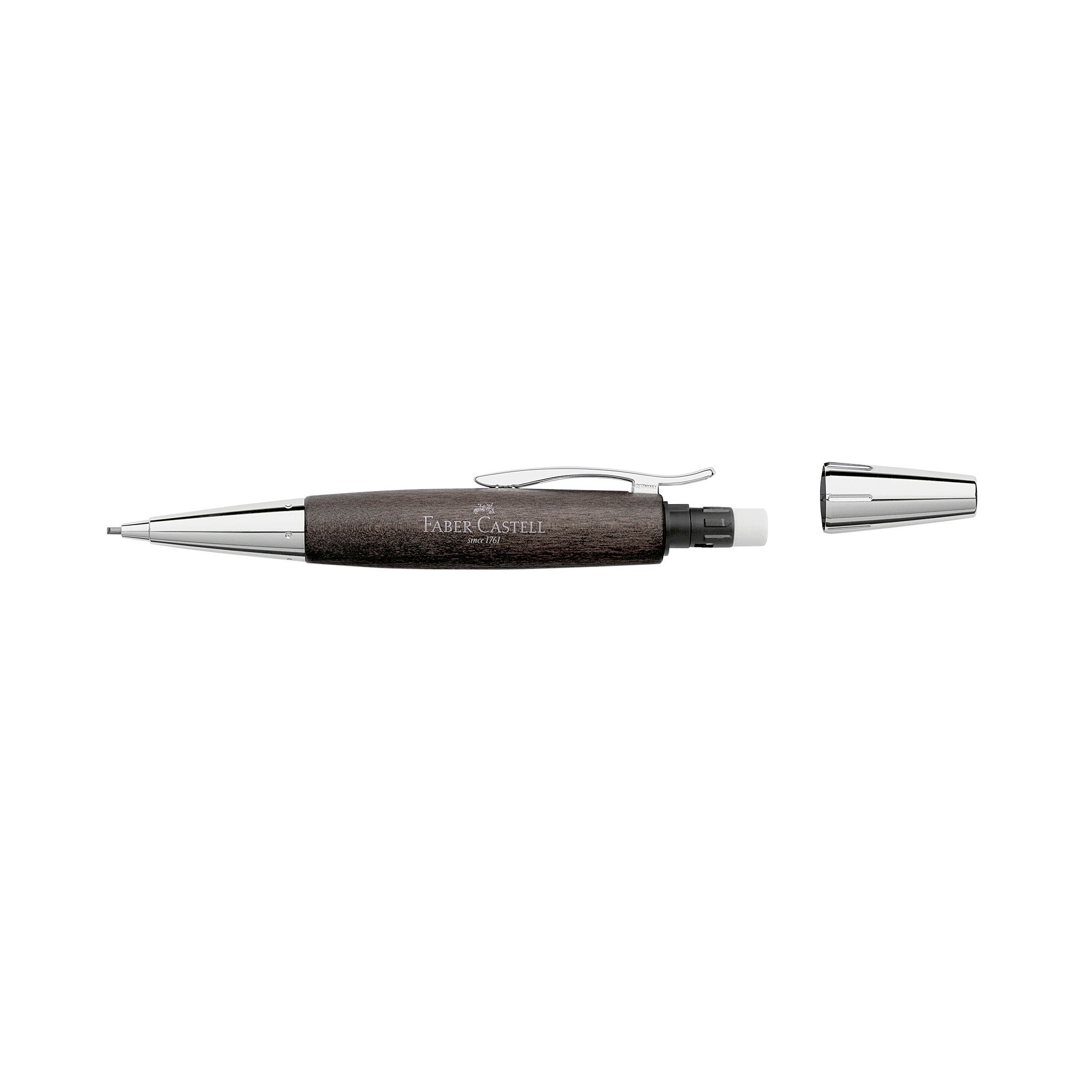 e-motion Mechanical Pencil, Wood & Polished Chrome - Black - #FC138383