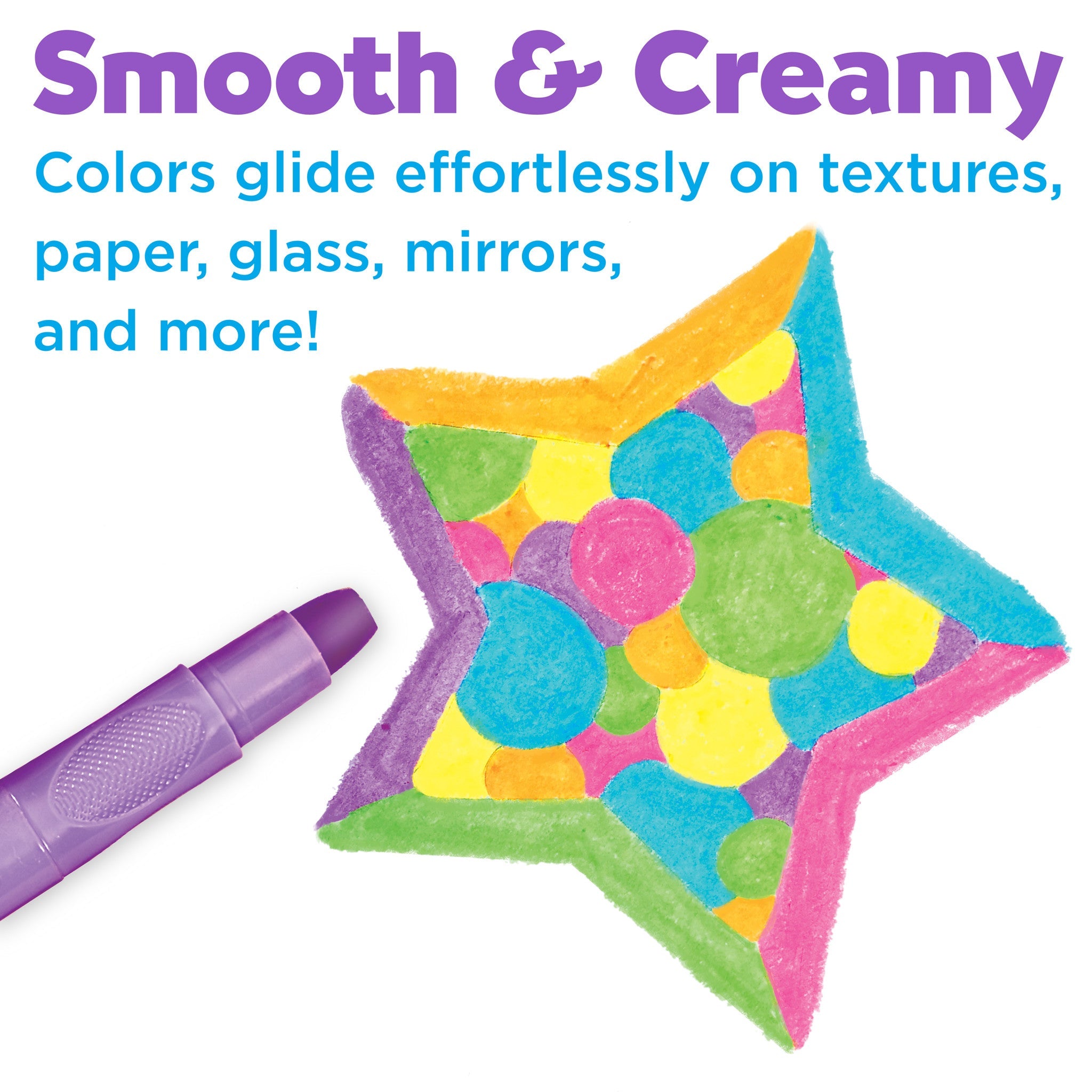 6 Neon Gel Crayons in Storage Case - #FC14317