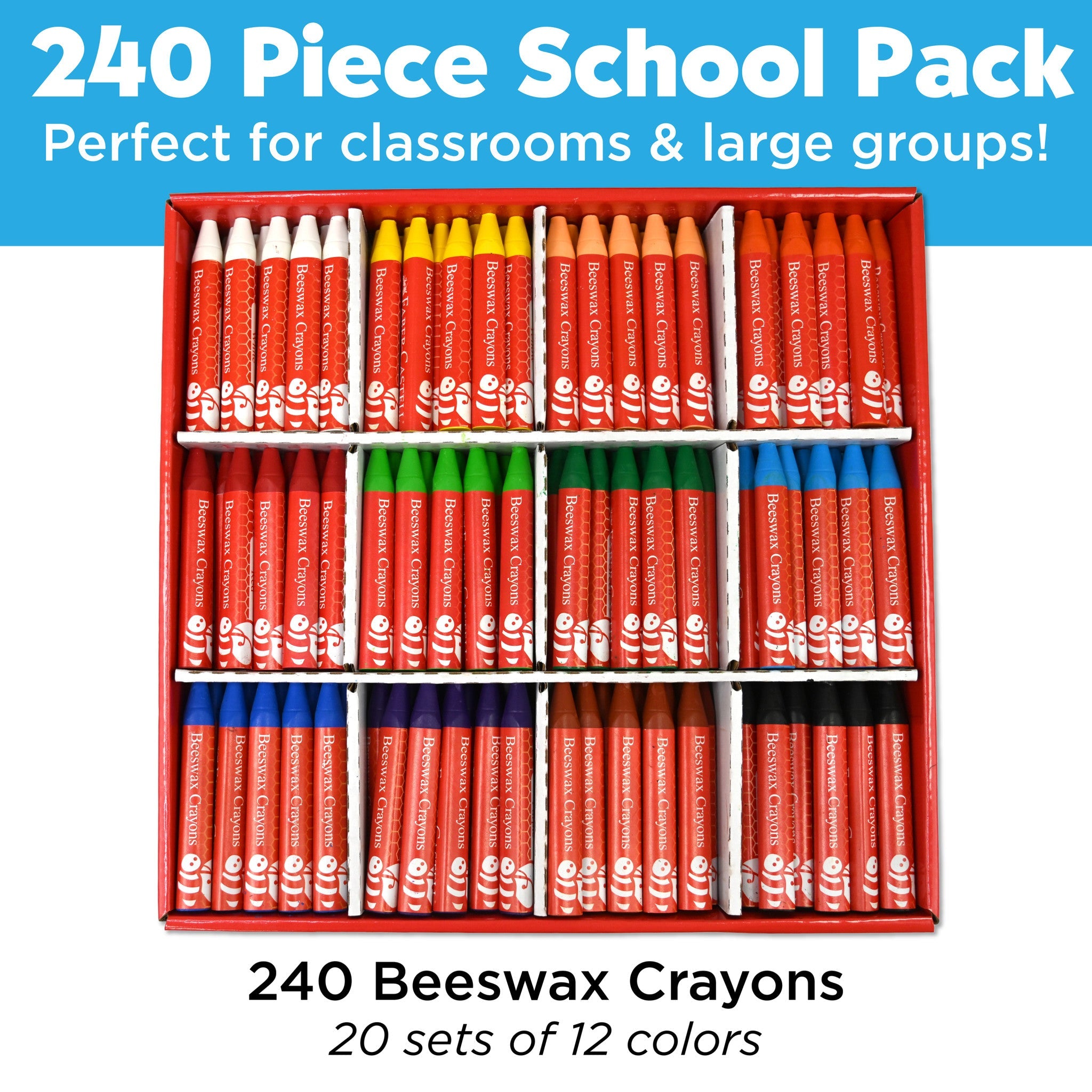 Jumbo Beeswax Crayon School Pack - #FC900025