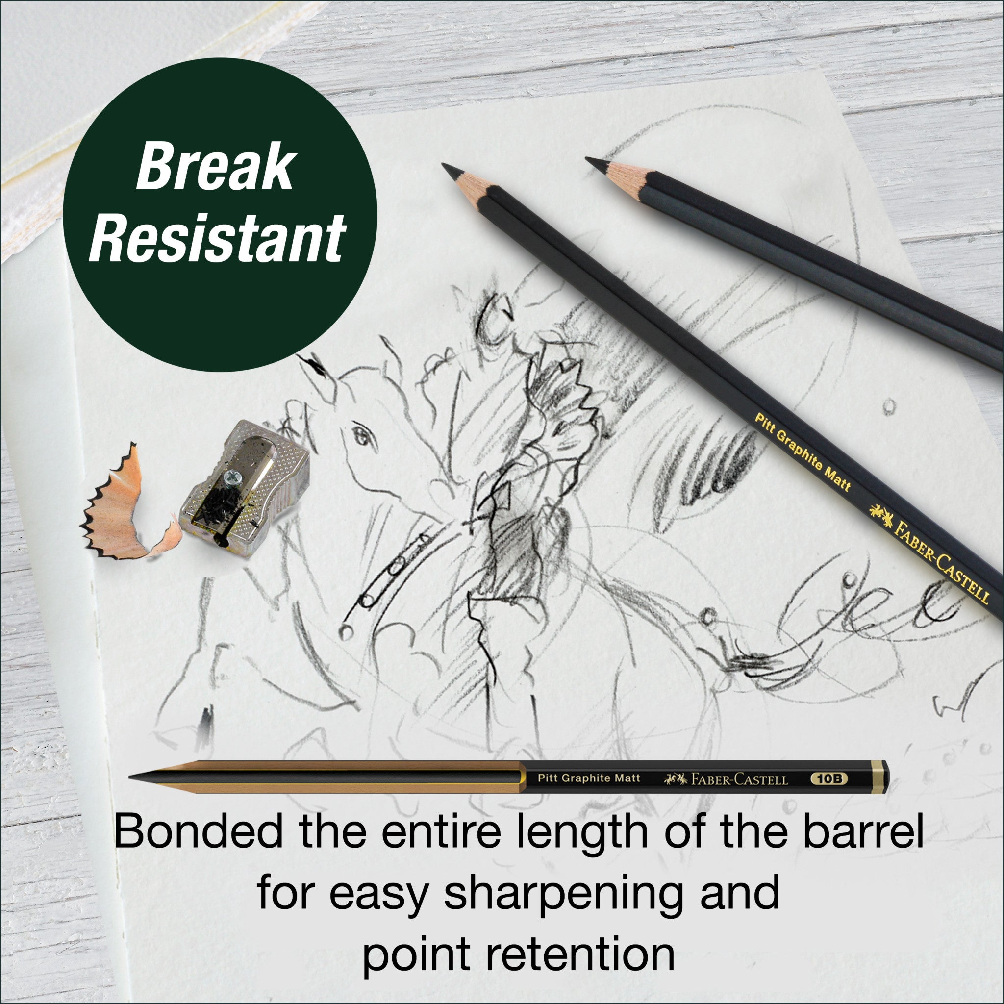 Pitt Graphite Matte, Sketching Set (2B, 6B, 10B, 14B) - #FC115298