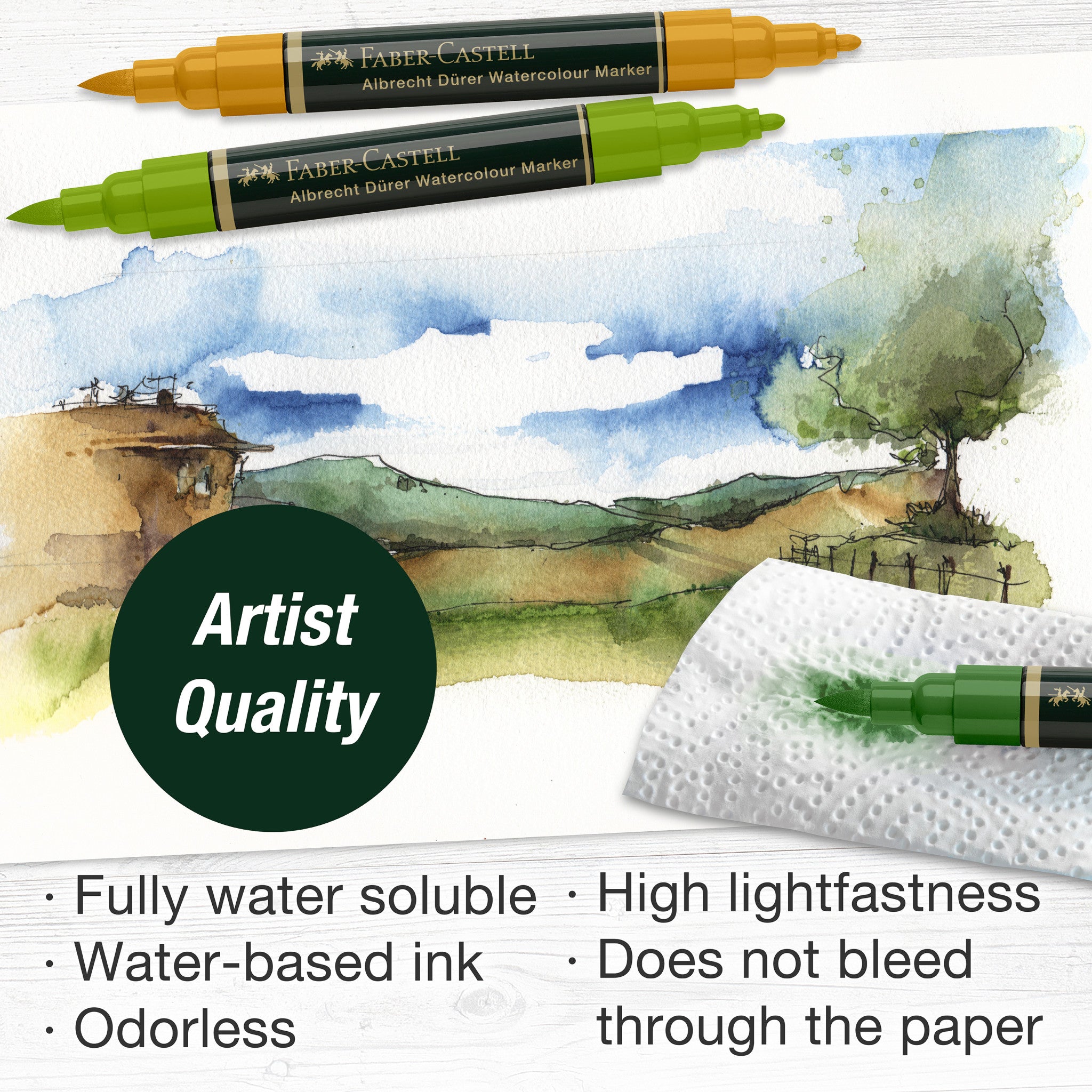 Albrecht Dürer Watercolor Markers, Plein Air - Wallet of 5 - #FC160309
