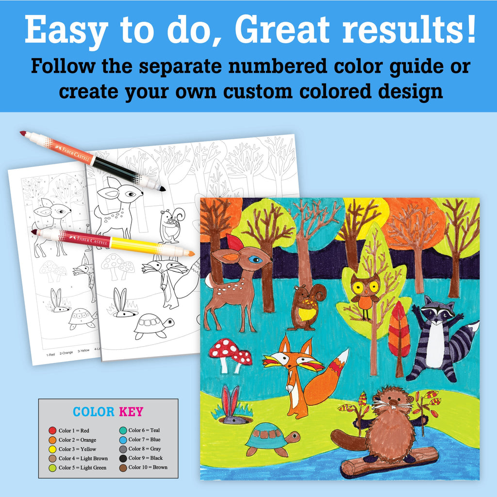 Color by Number Forest Friends - #FC14565
