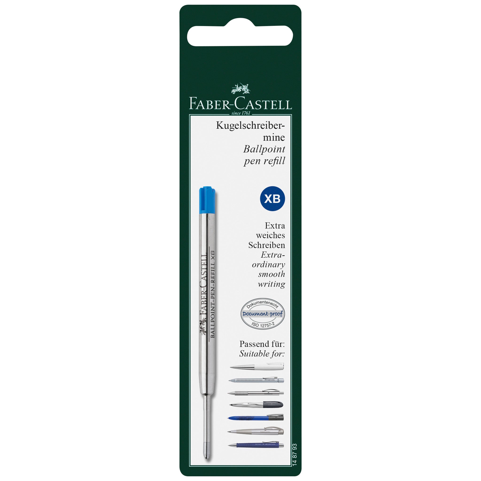 Ballpoint Pen Refill, Blue - Extra Broad - #FC148793