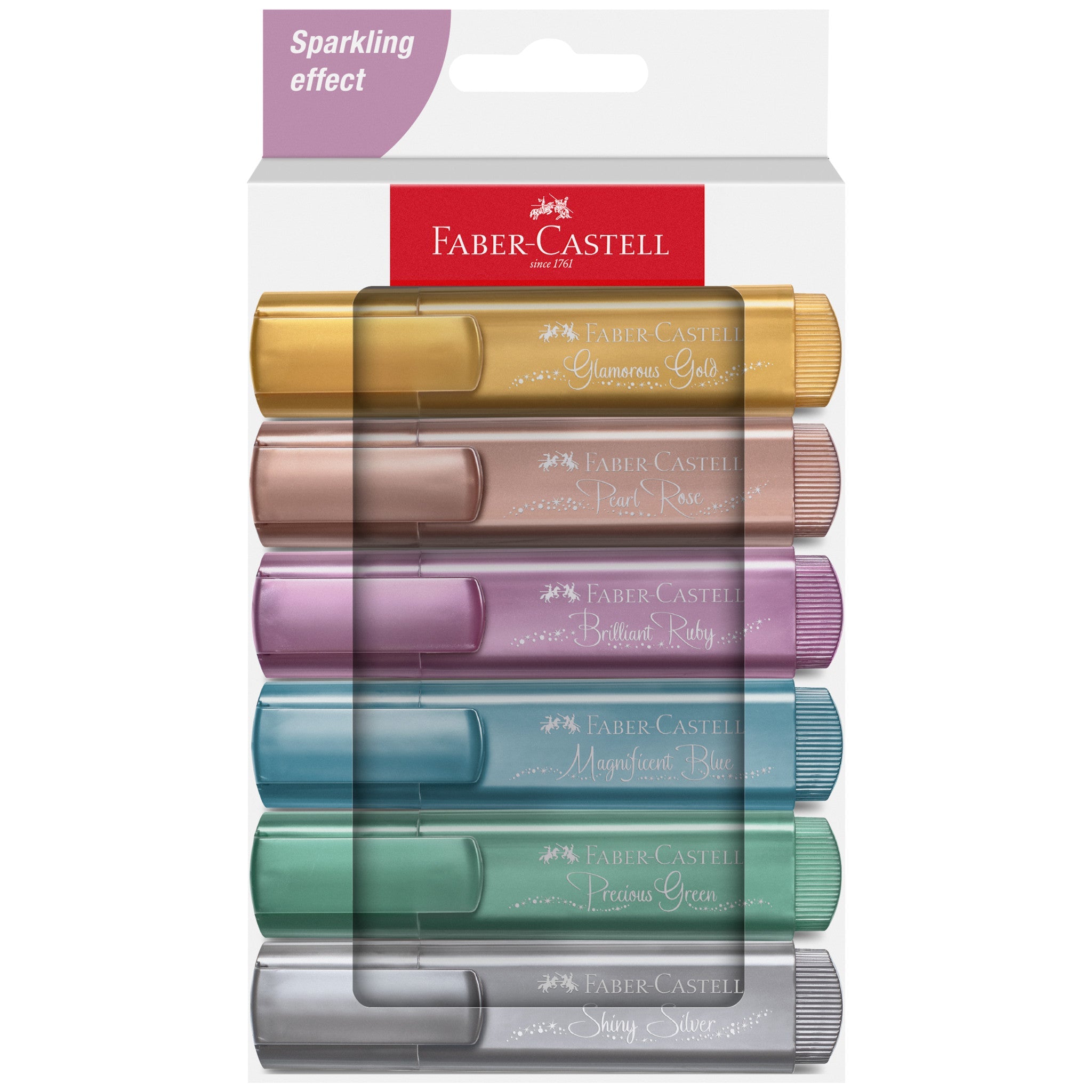 Highlighters, Metallic Colors - Box of 6 - #FC254676
