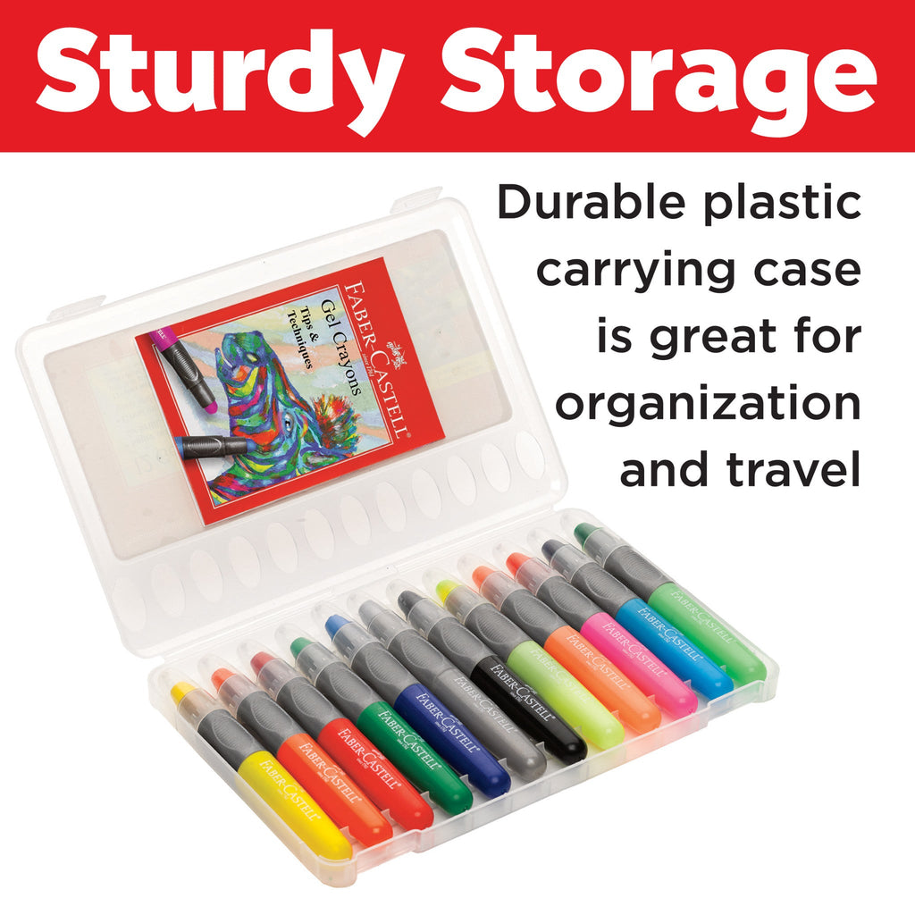 12 Gel Crayons in Storage Case - #FC14592