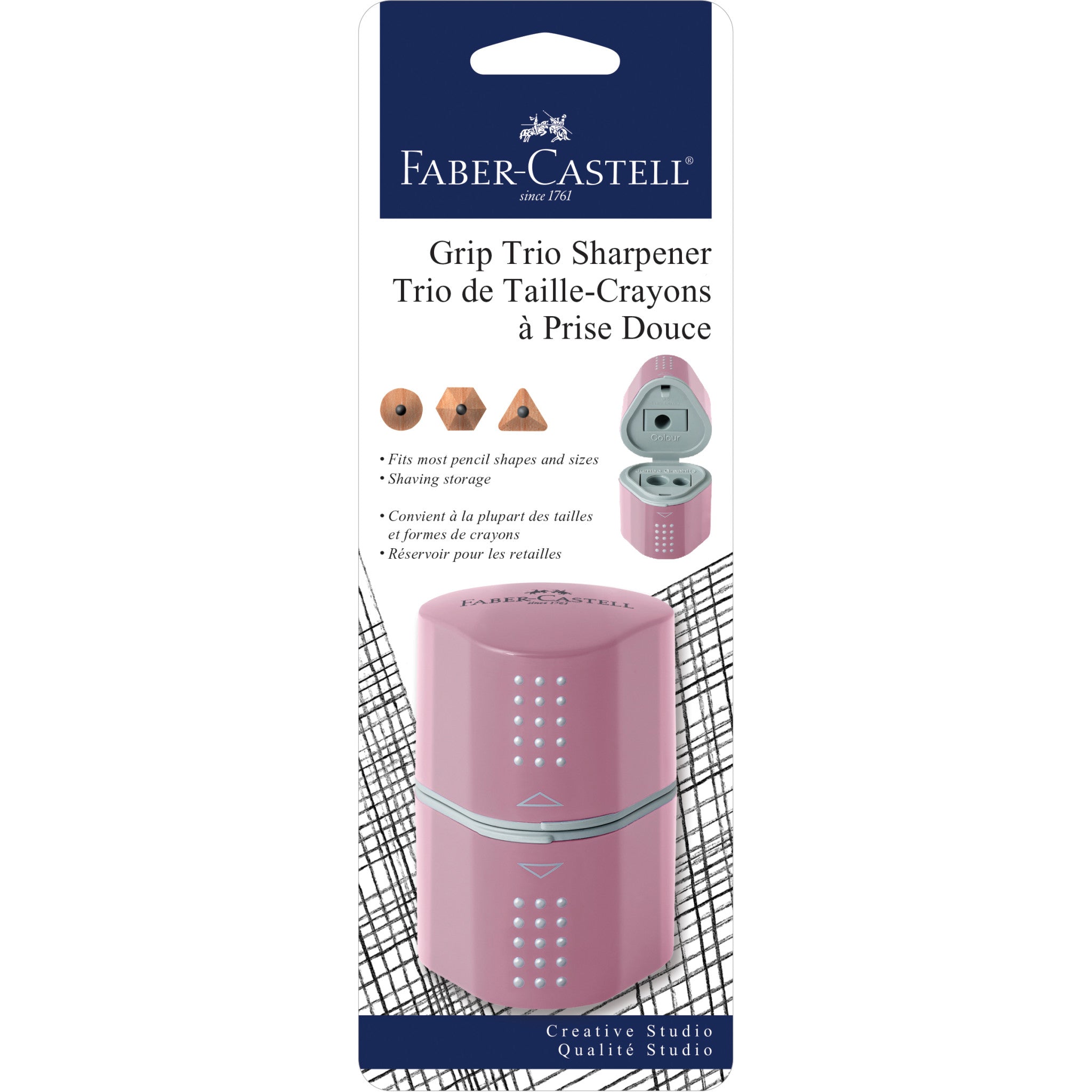 Grip Trio Pencil Sharpener, Rose Shadows - #FC770307