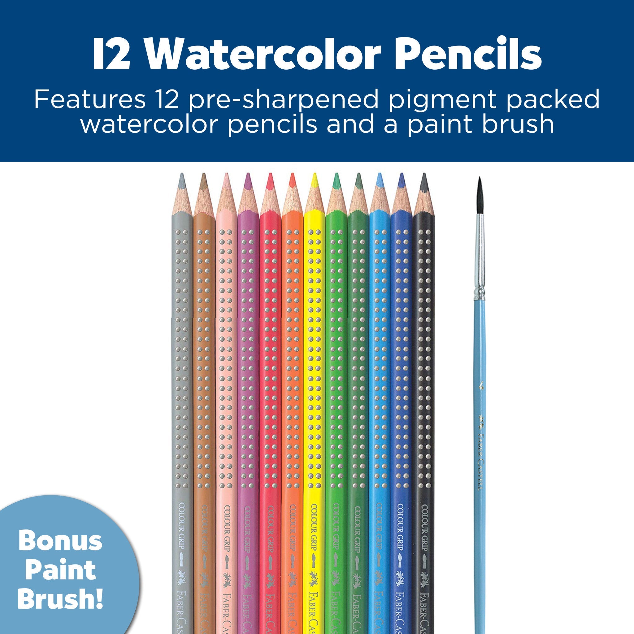 12 Grip Watercolor EcoPencils - #FC9121212