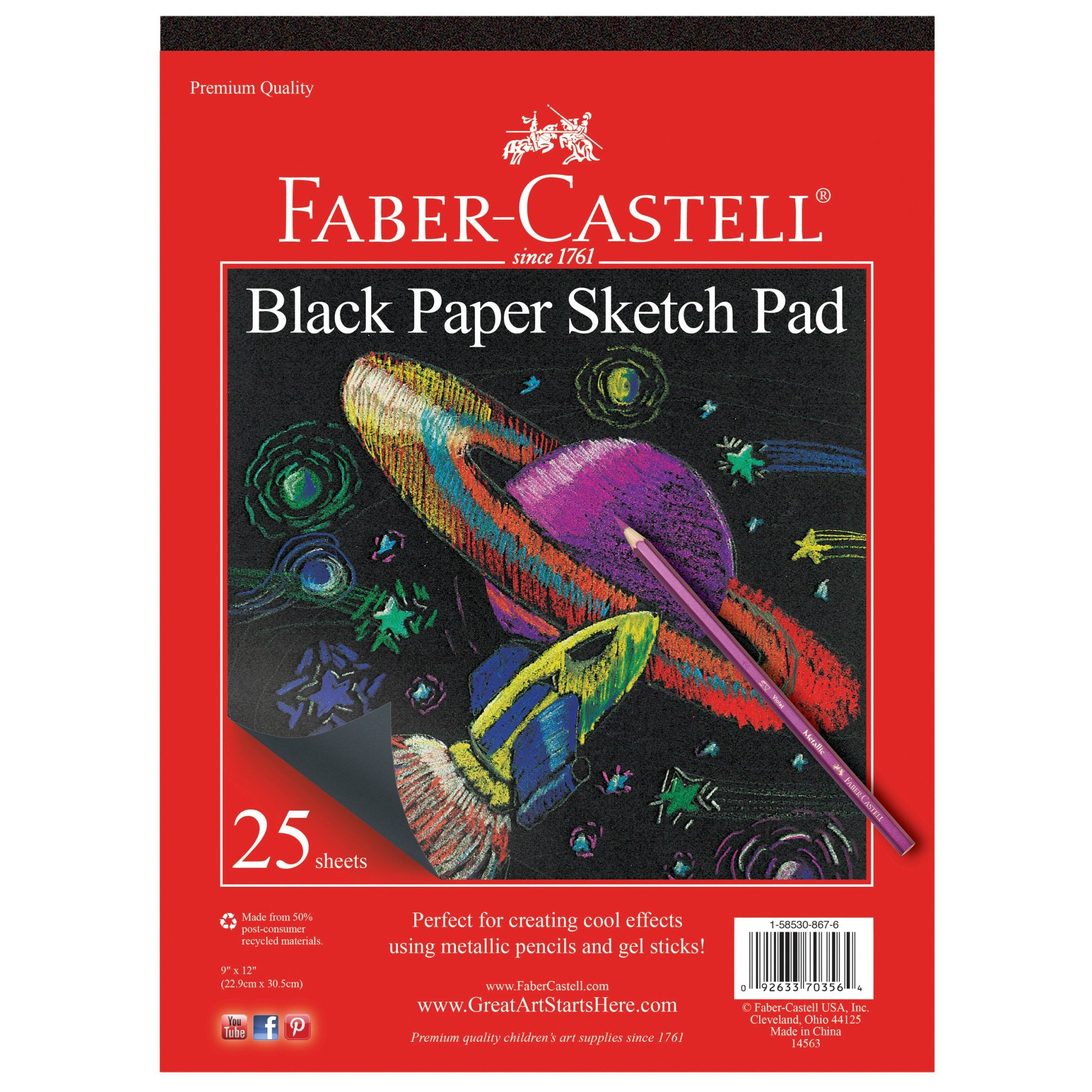 Black Paper Sketch Pad - #FC14563