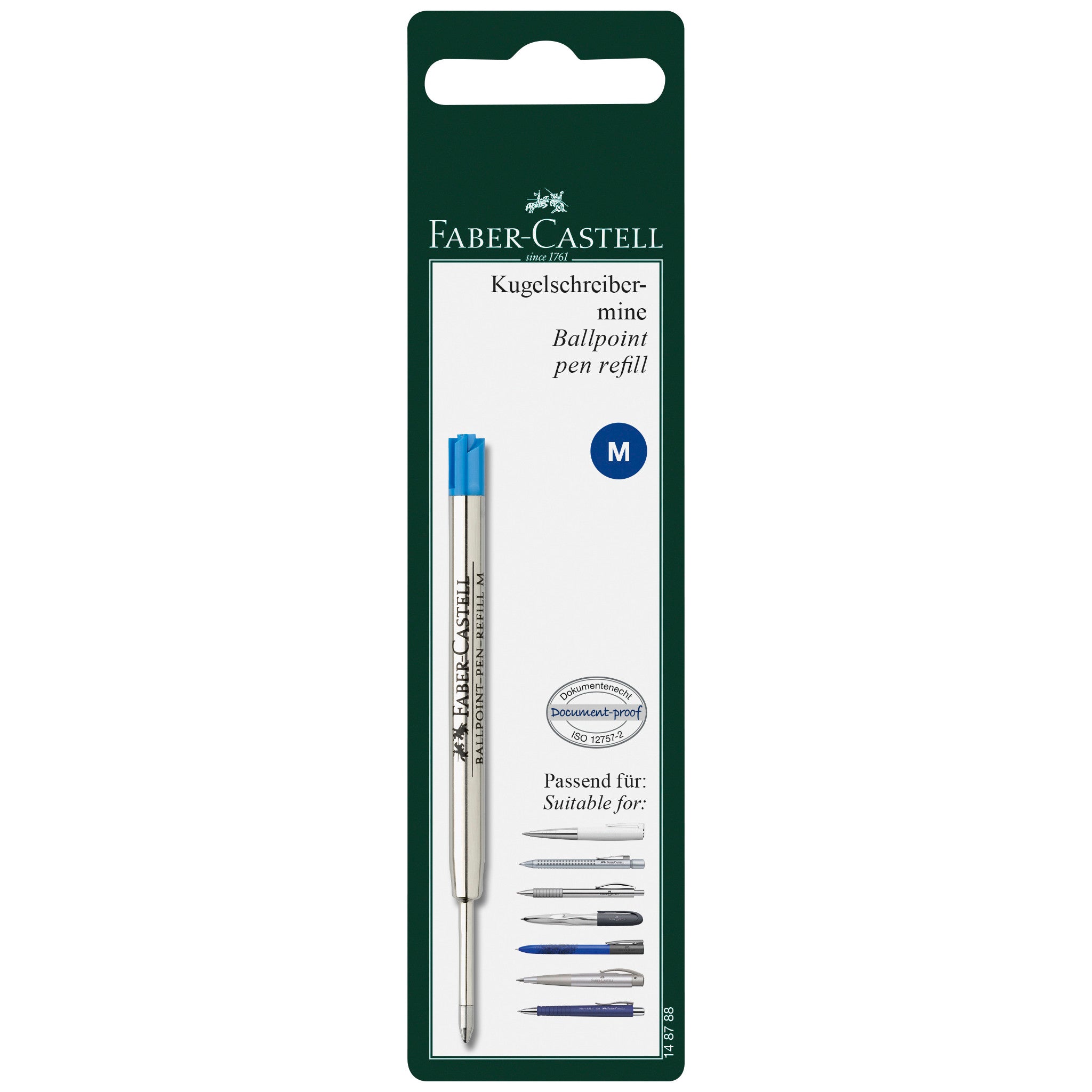 Ballpoint Pen Refill, Blue - Medium - #FC148788