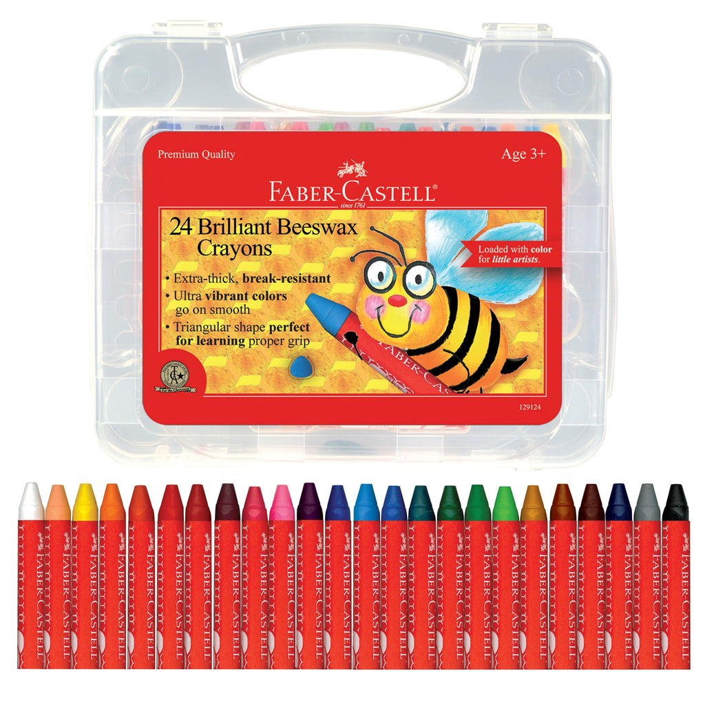 24 Brilliant Beeswax Crayons in Storage Case  - #FC129124