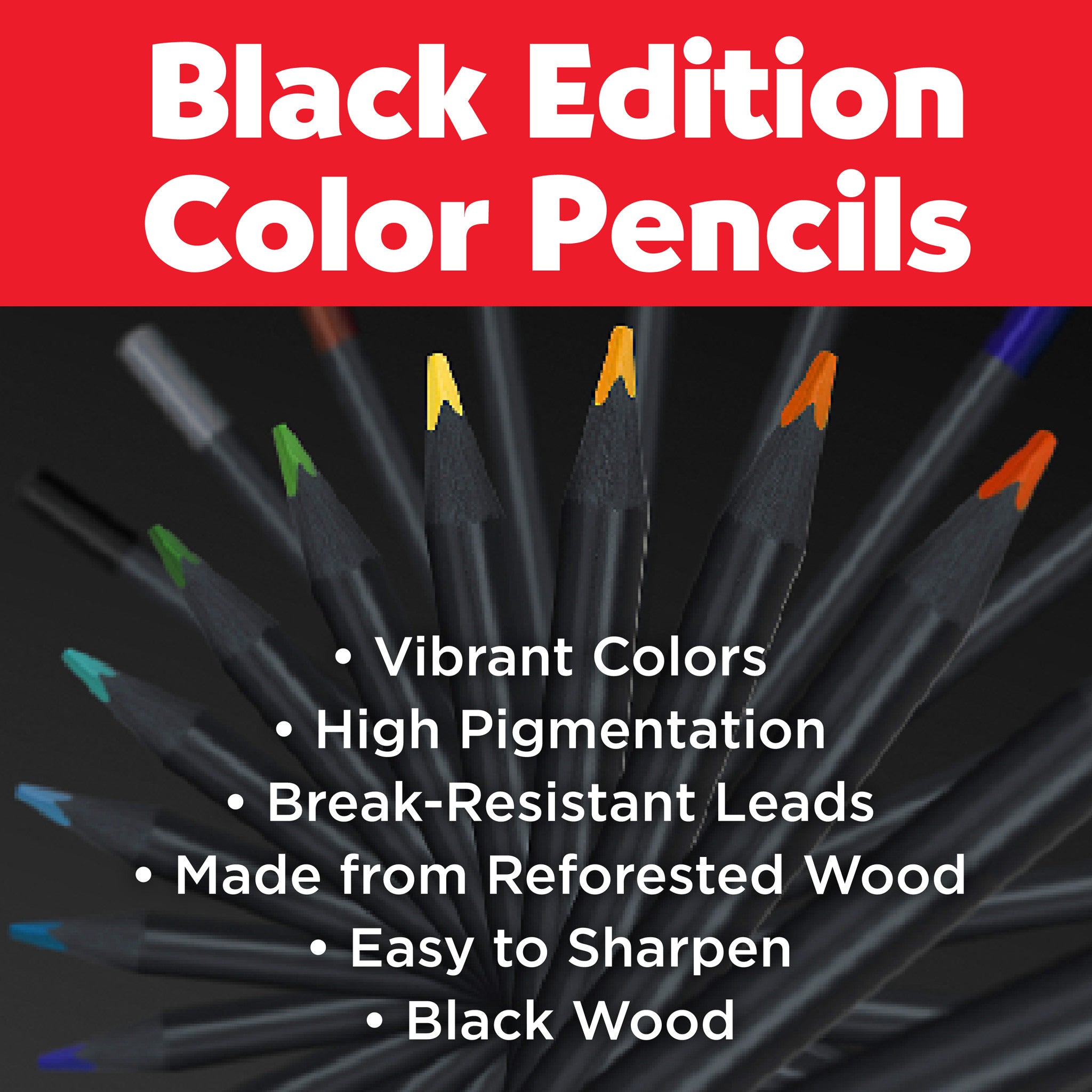 Black Edition Colored Pencils - Box of 100 - #FC116411